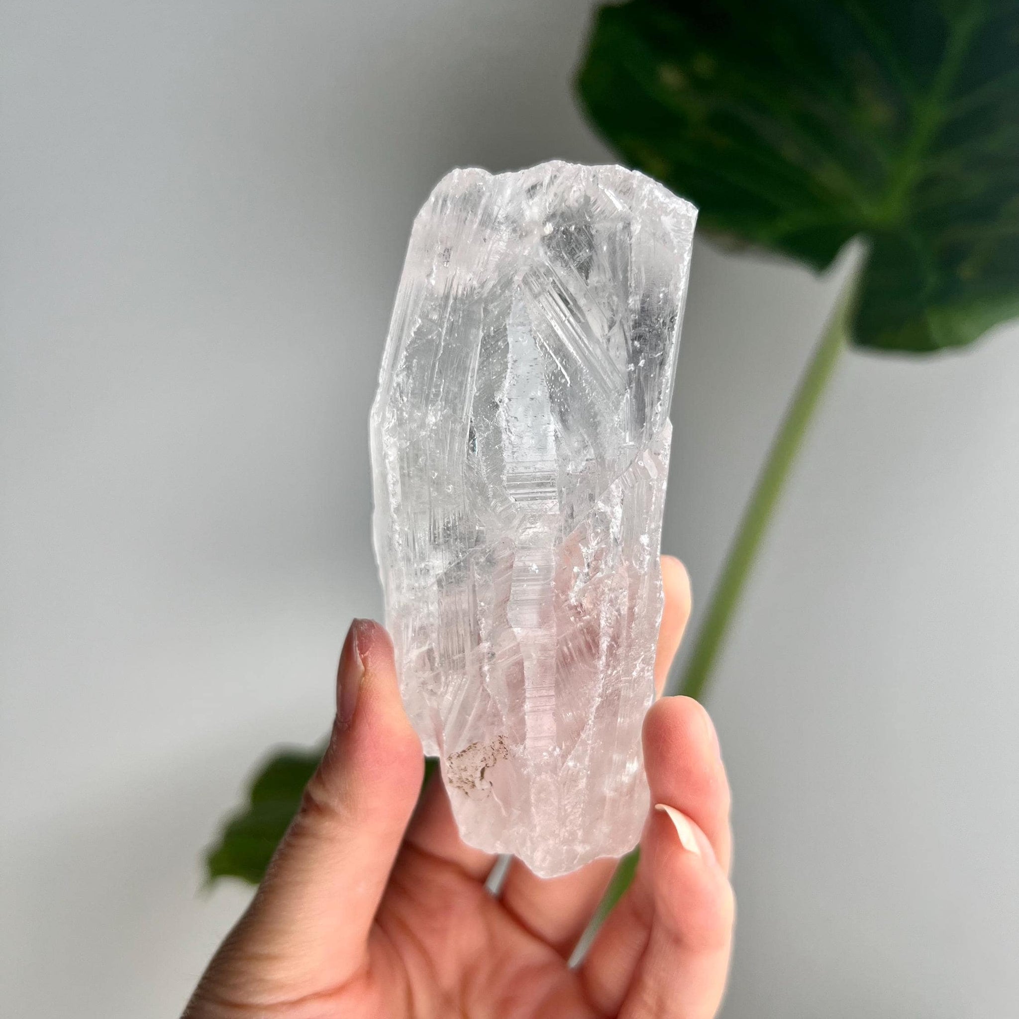 100% Natural Grade A Root Lemurian Quartz - Self-Healed and Etched Crystal from Serra do Cabral, Brazil - LRC17, 179g