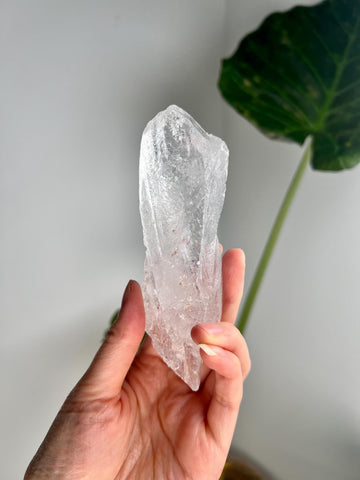 100% Natural Grade A Root Lemurian Quartz - Self-Healed and Etched Crystal from Serra do Cabral, Brazil - LRC19, 186g
