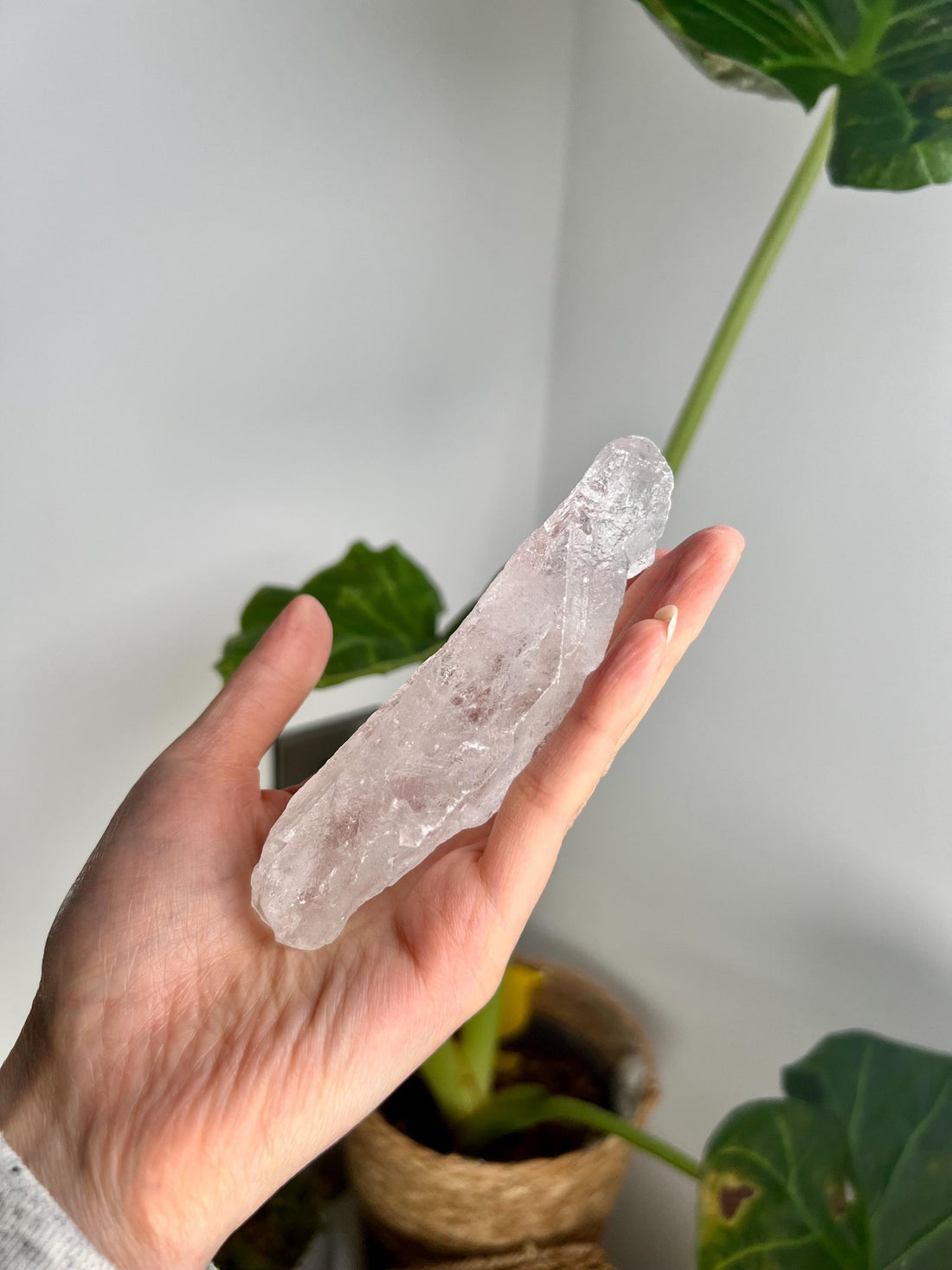 100% Natural Grade A Root Lemurian Quartz - Self-Healed and Etched Crystal from Serra do Cabral, Brazil - LRC33, 123g