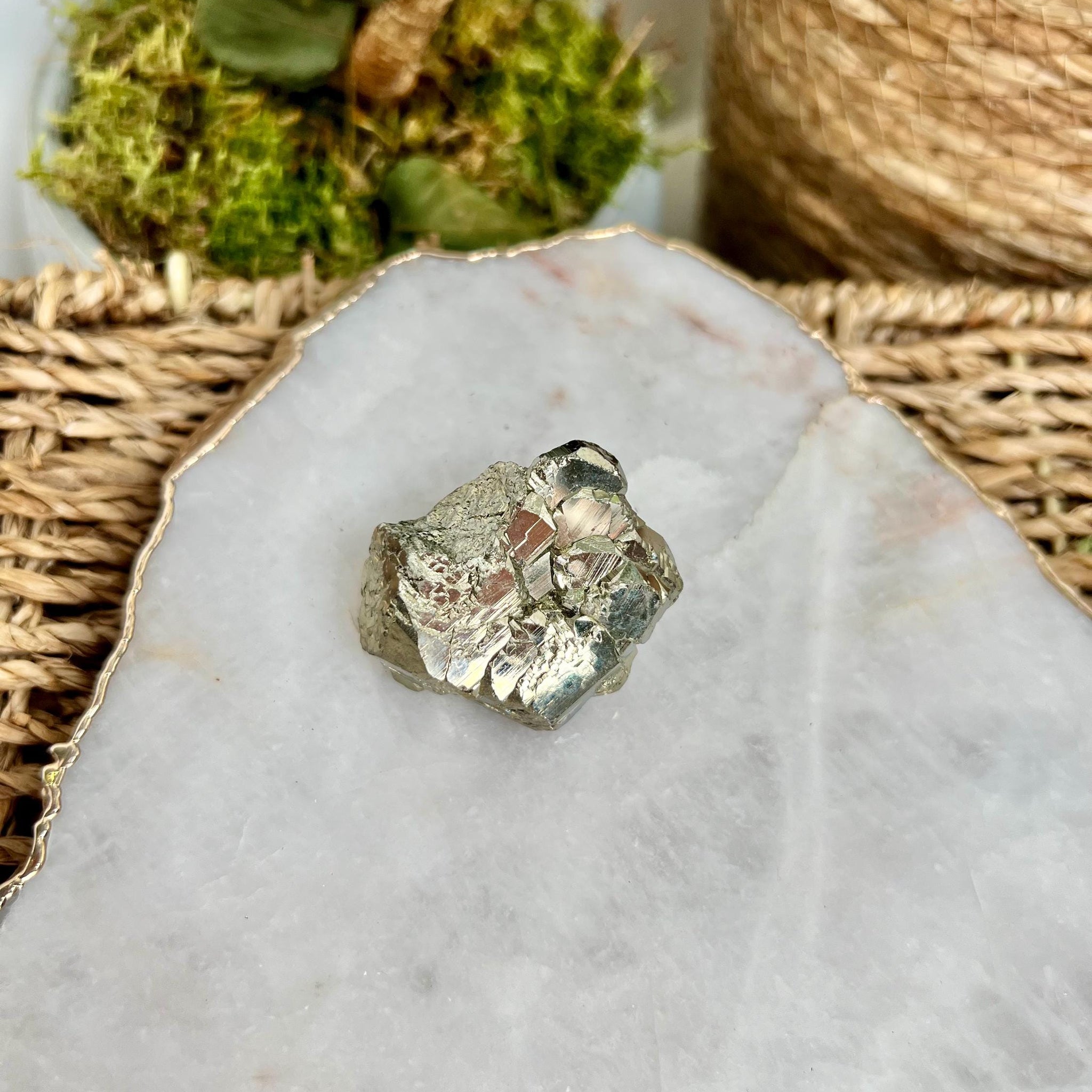 Grade AA Natural Pyrite from Peru – Protection Stone, Solar Plexus, Wealth Manifestation PRP10, 86g