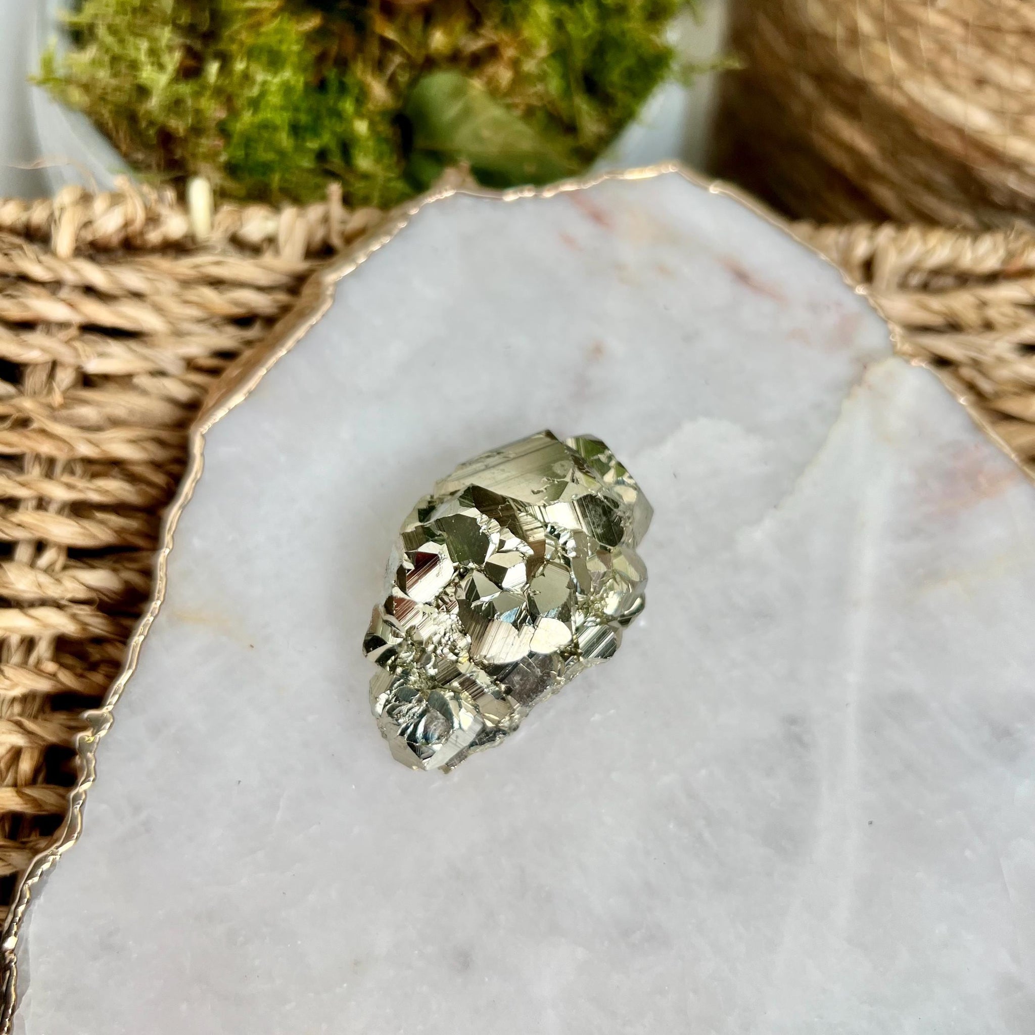 Grade AA Natural Pyrite from Peru – Protection Stone, Solar Plexus, Wealth Manifestation PRP11, 83g