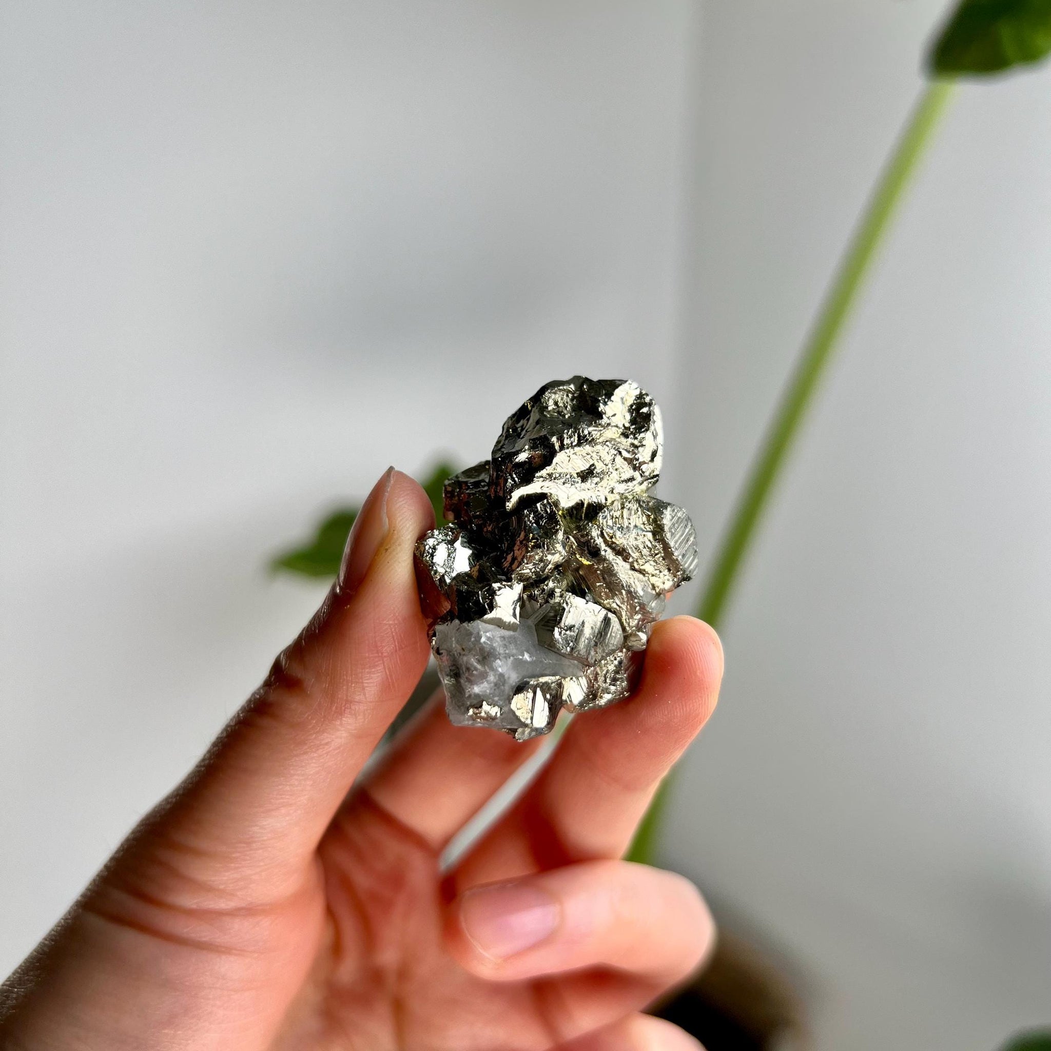 Grade AA Natural Pyrite with Quartz from Peru – Protection Stone, Solar Plexus, Wealth Manifestation PRP24, 52g