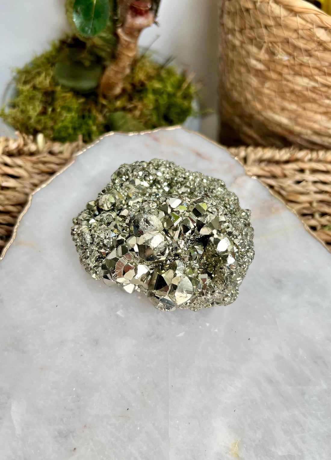 Grade AA Natural Pyrite from Peru – Protection Stone, Solar Plexus, Wealth Manifestation PRP26, 319g