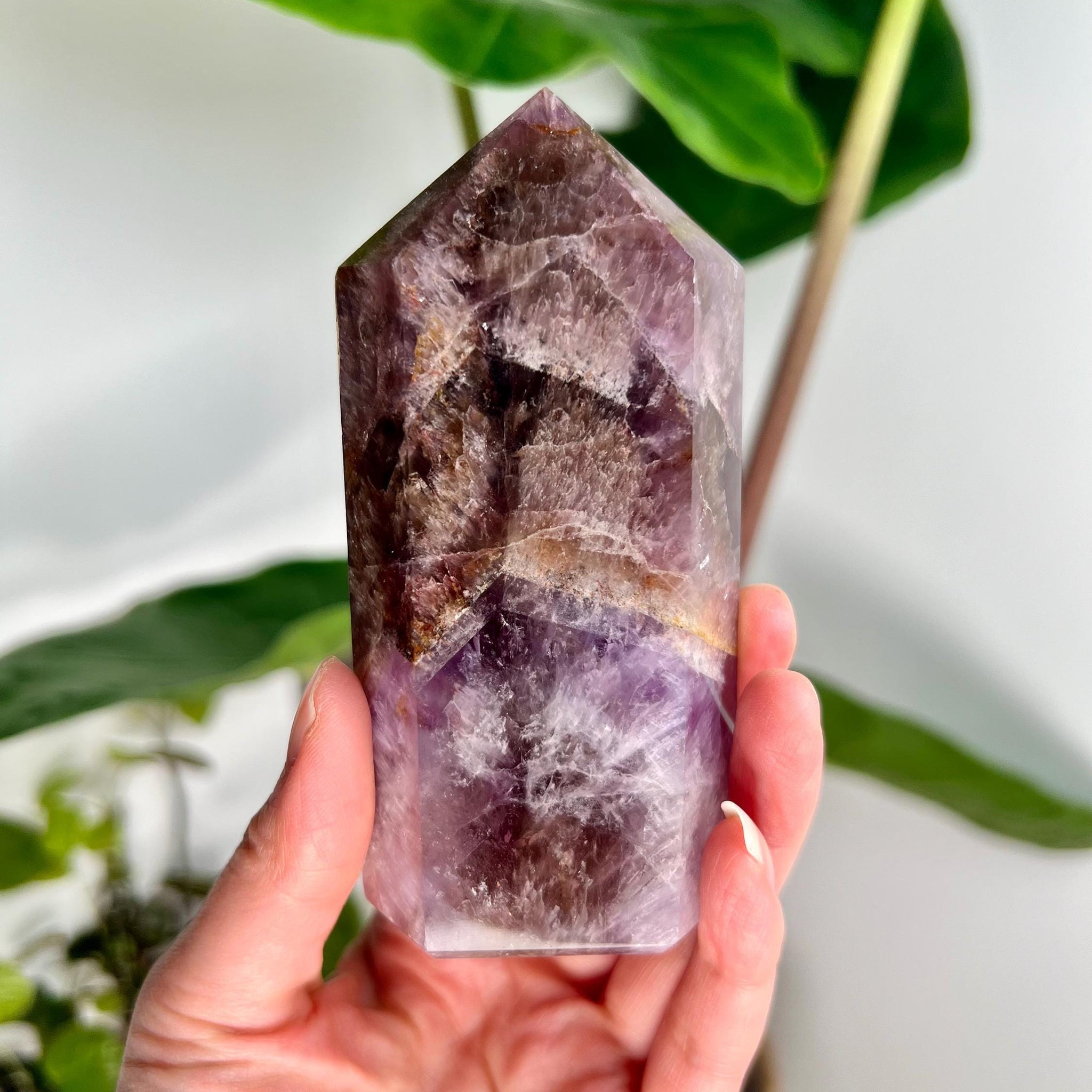 Grade AAA Super Seven Tower from Brazil - High-Vibration Master Healing Crystal 298g, STG17