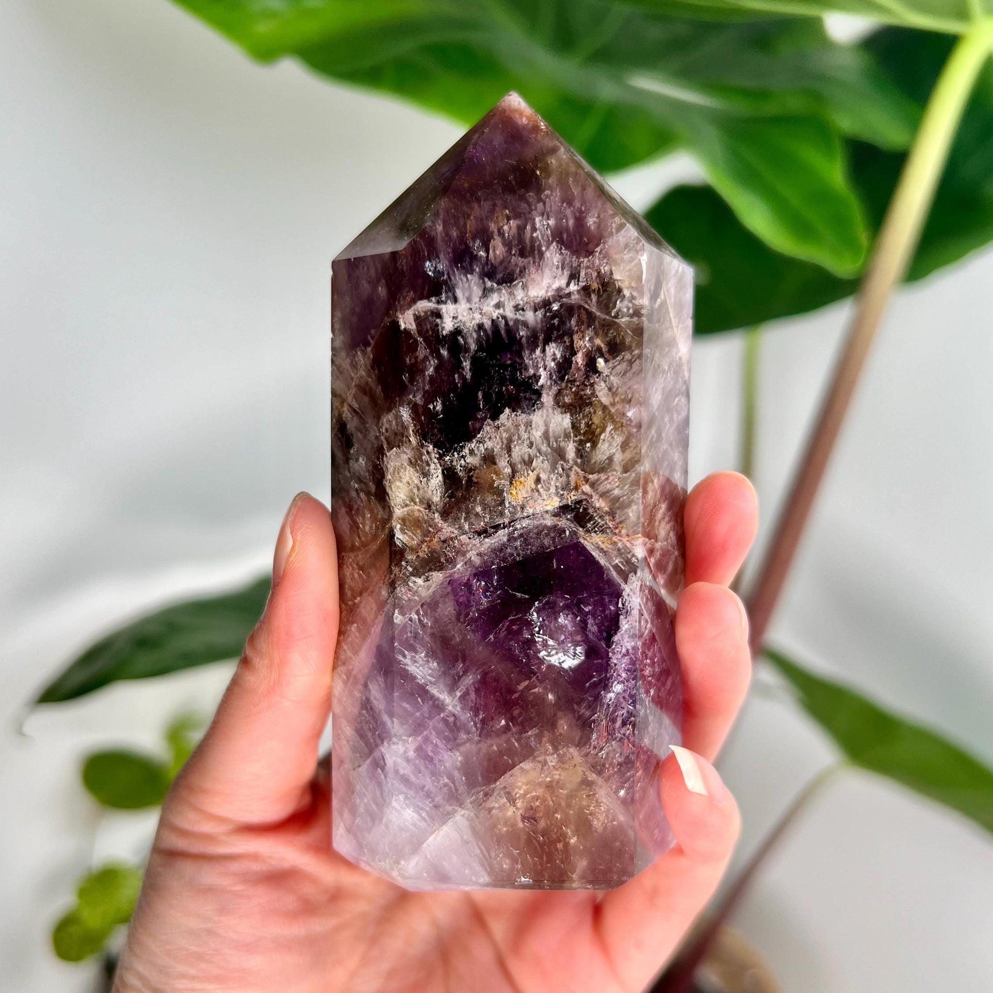 Grade AAA Super Seven Tower from Brazil - High-Vibration Master Healing Crystal 362g, STG18
