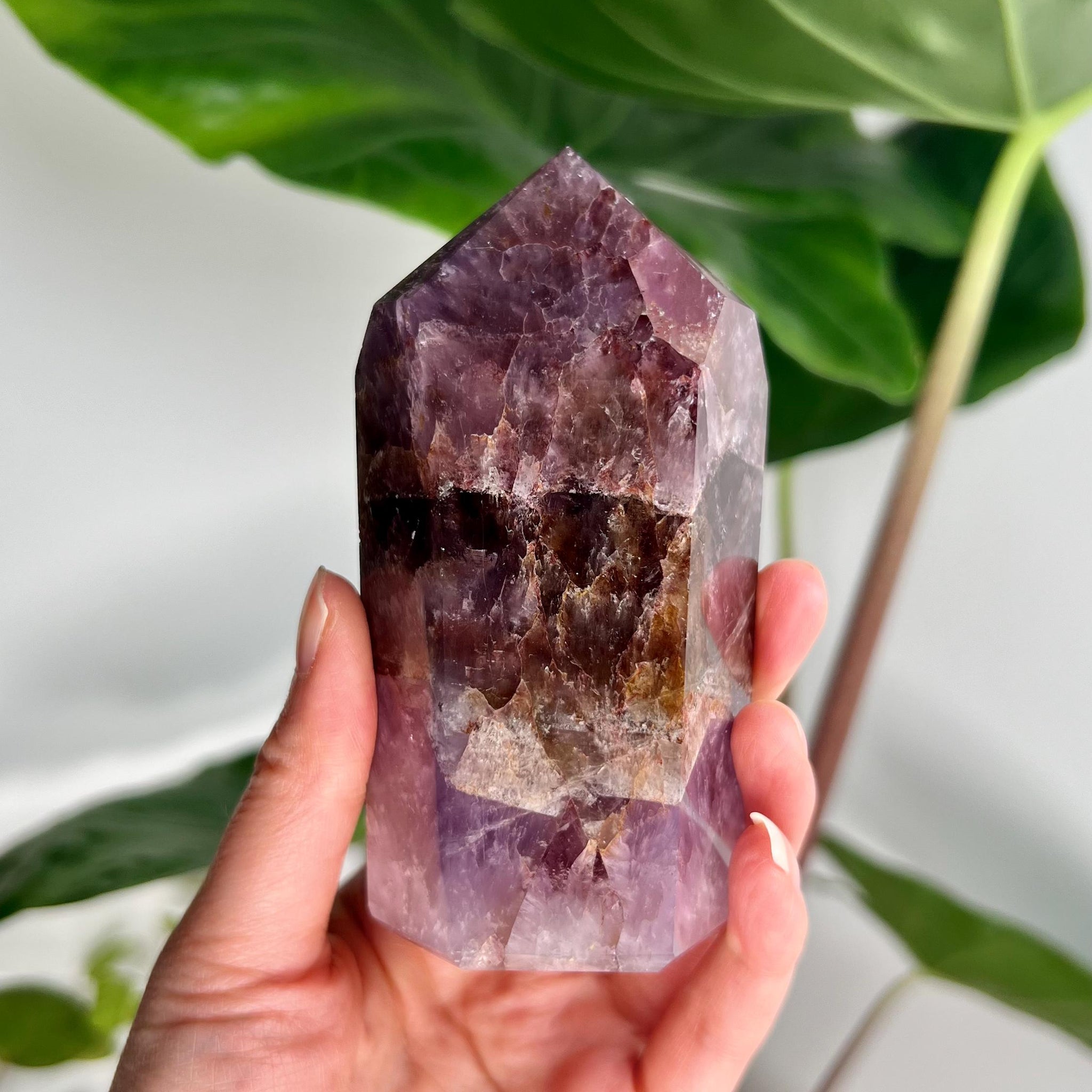 Grade AAA Super Seven Tower from Brazil - High-Vibration Master Healing Crystal 374g, STG20