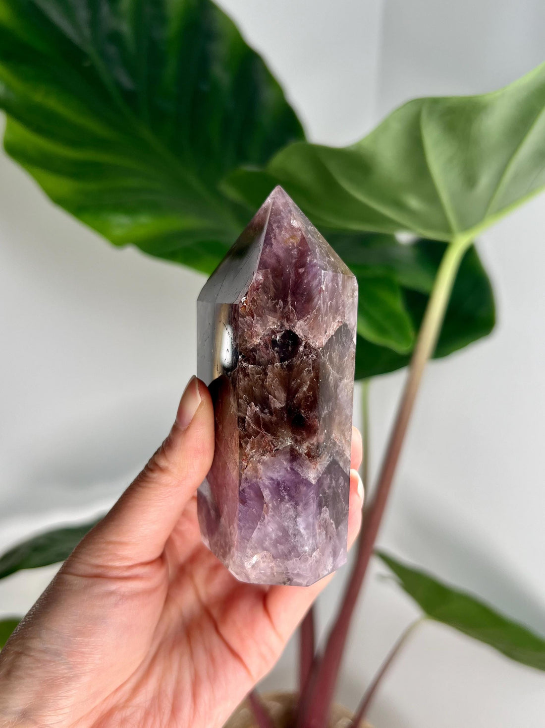 Grade AAA Super Seven Tower from Brazil - High-Vibration Master Healing Crystal 353g, STG21
