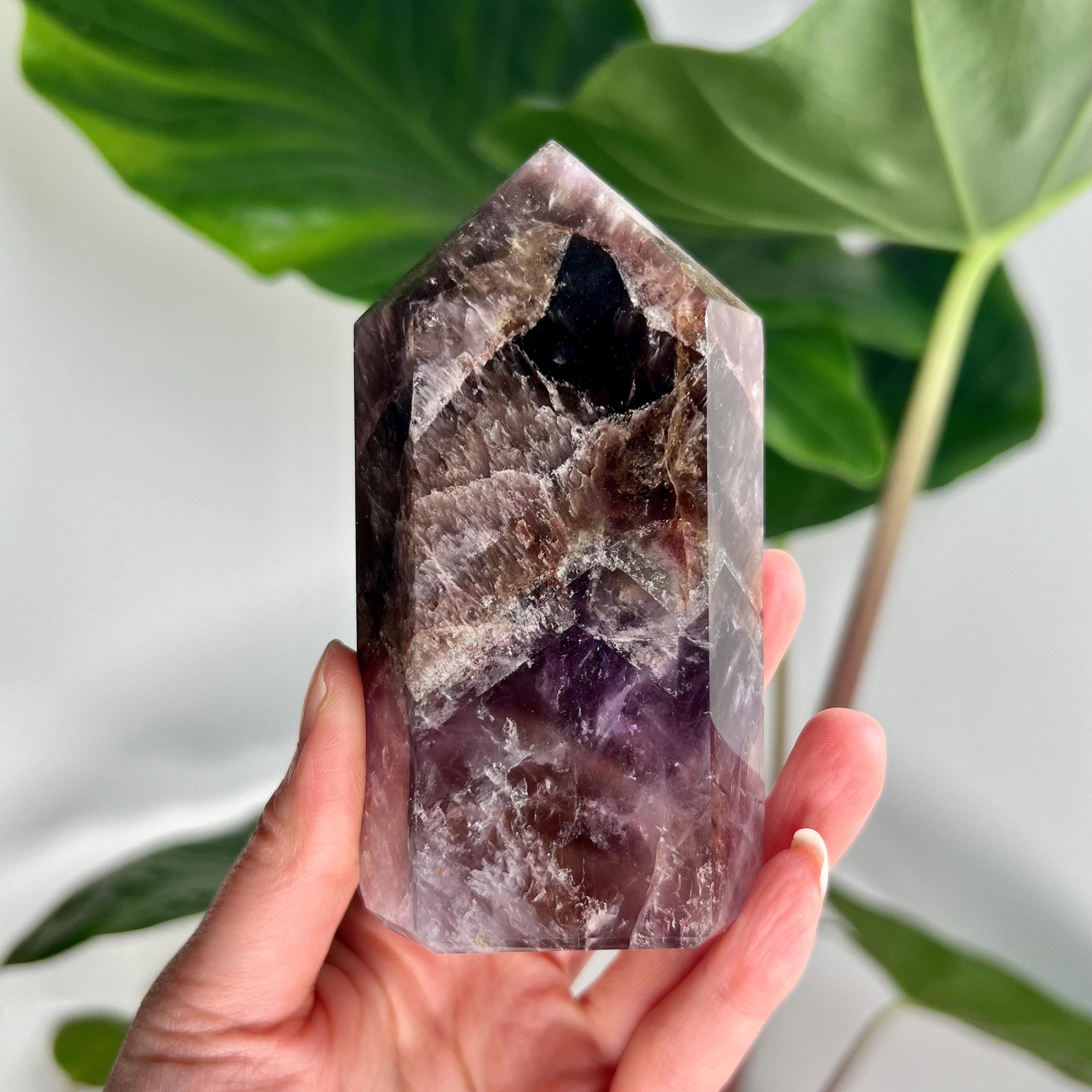 Grade AAA Super Seven Tower from Brazil - High-Vibration Master Healing Crystal 353g, STG21