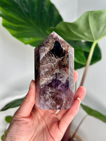 Grade AAA Super Seven Tower from Brazil - High-Vibration Master Healing Crystal 353g, STG21