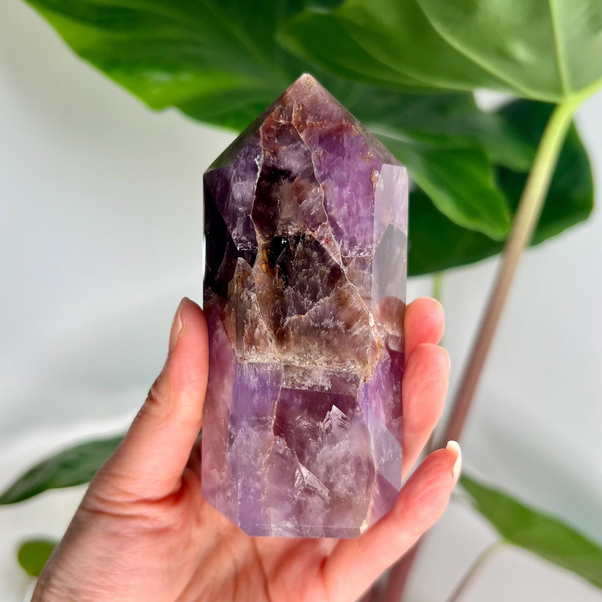 Grade AAA Super Seven Tower from Brazil - High-Vibration Master Healing Crystal 343g, STG23