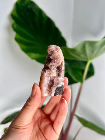 Grade AA Natural Pink Amethyst Geode Cutbase  - The Gem of Healing and Feminine Grace PCG23, 75g