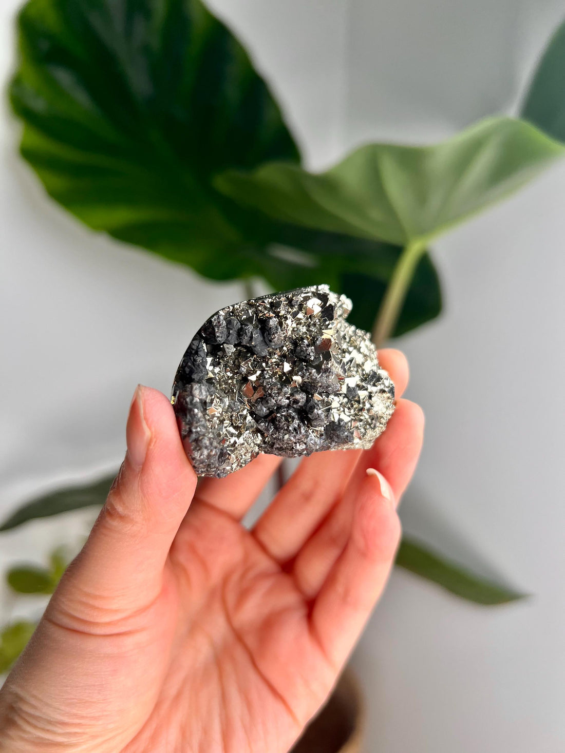 Grade AA Pyrite Cutbase with Sphalerite Huanzala, Peru – Semi-Polished, Protection Stone, Solar Plexus, Wealth Manifestation PCP04, 126g