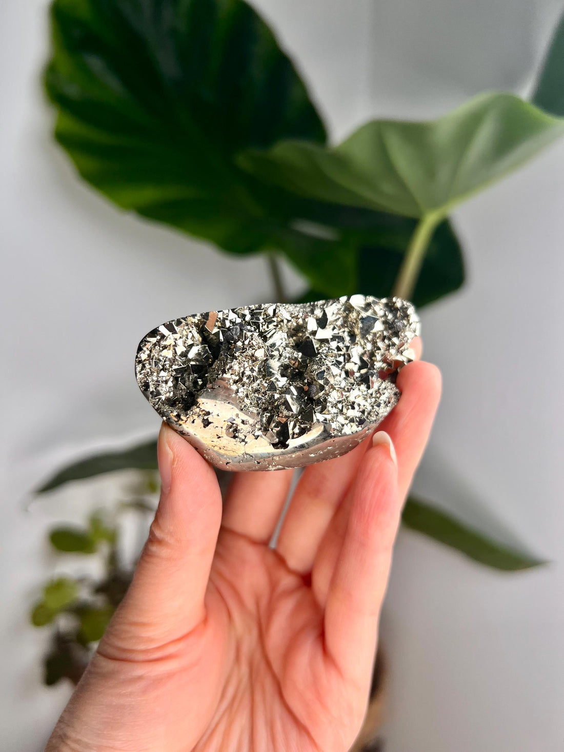 Grade AA Pyrite Cutbase with Sphalerite Huanzala, Peru – Semi-Polished, Protection Stone, Solar Plexus, Wealth Manifestation PCP12, 124g