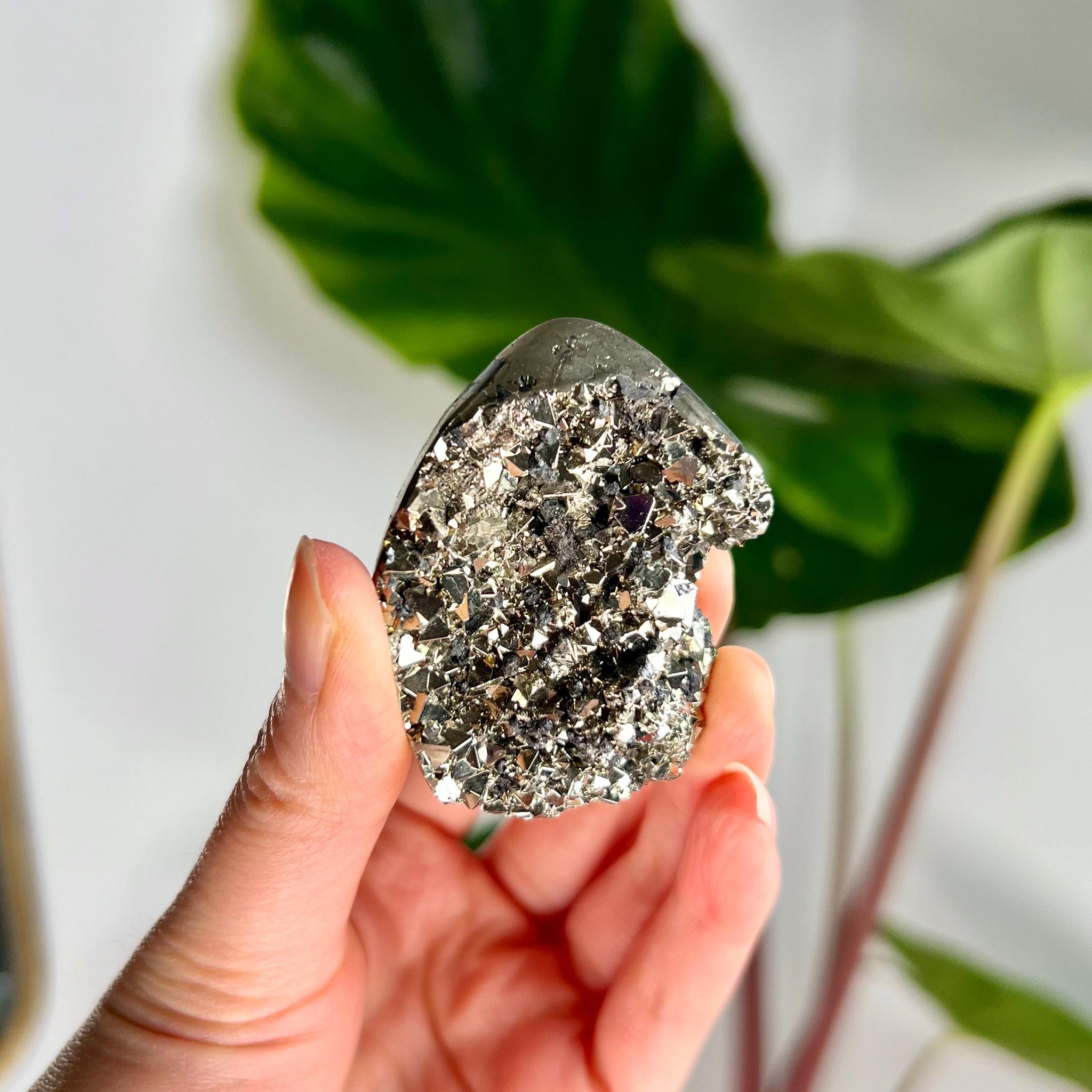 Grade AA Pyrite Cutbase with Sphalerite Huanzala, Peru – Semi-Polished, Protection Stone, Solar Plexus, Wealth Manifestation PCP13, 133g