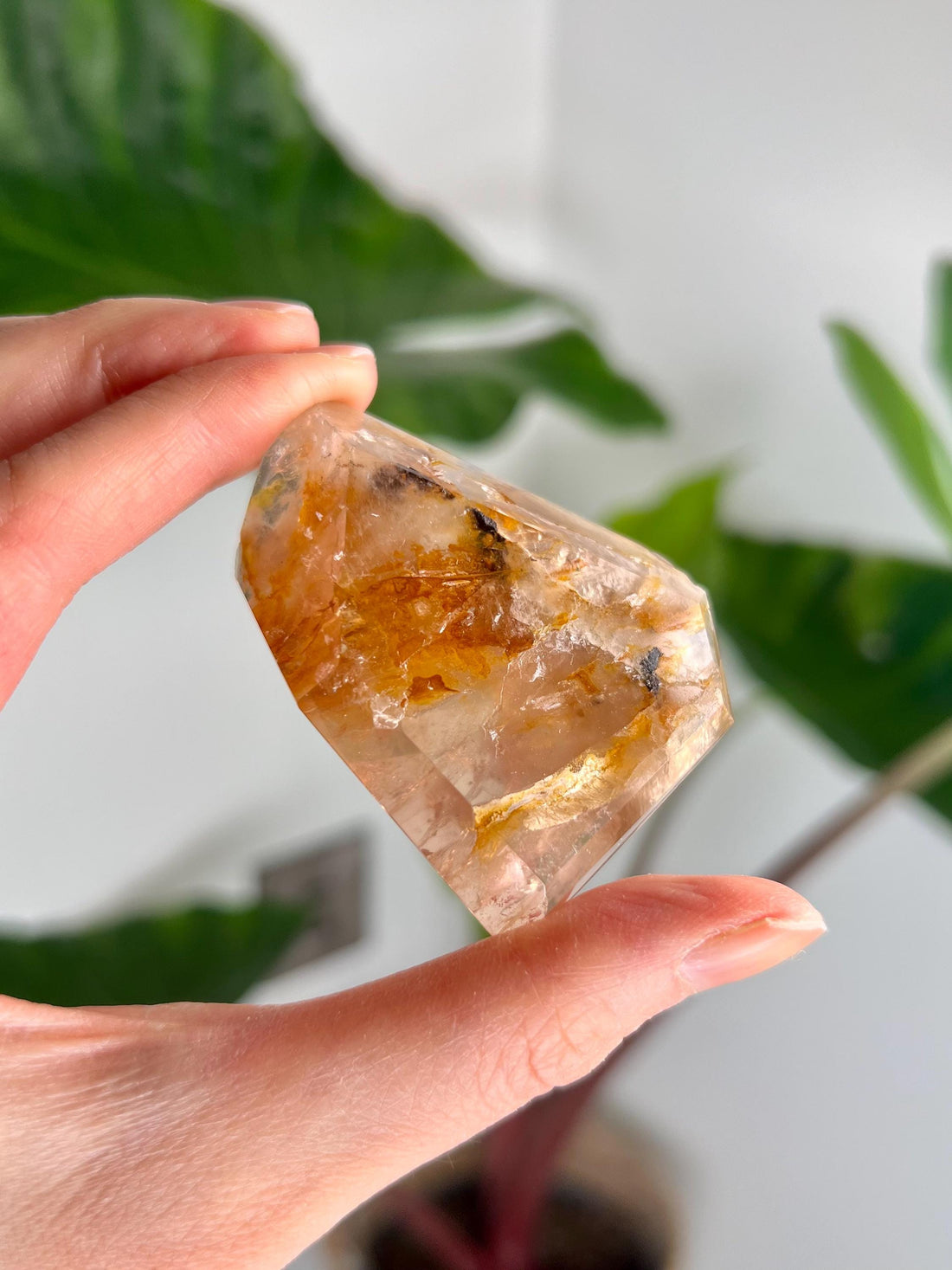 Grade AA Golden Healer Rose Quartz Freeform with Rainbow – Heart Healing, Universal Love, and Emotional Balance, GRC75, 68g