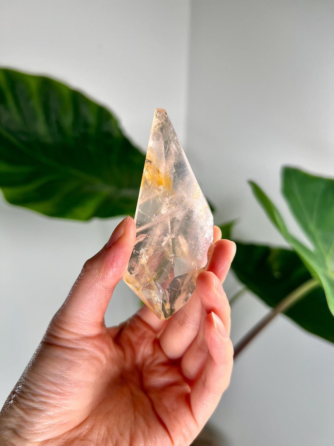 Grade AA Golden Healer Rose Quartz Freeform with Rainbow – Heart Healing, Universal Love, and Emotional Balance, GRC80, 79g
