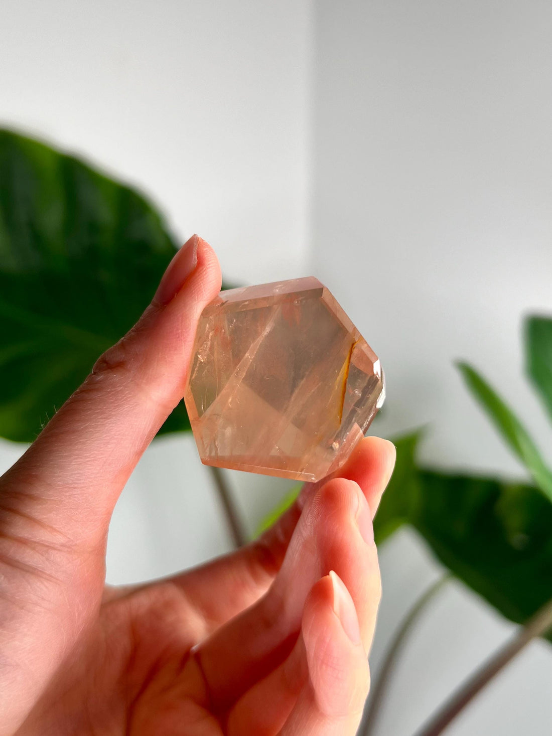 Grade AA Golden Healer Rose Quartz Freeform with Rainbow – Heart Healing, Universal Love, and Emotional Balance, GRC83, 36g