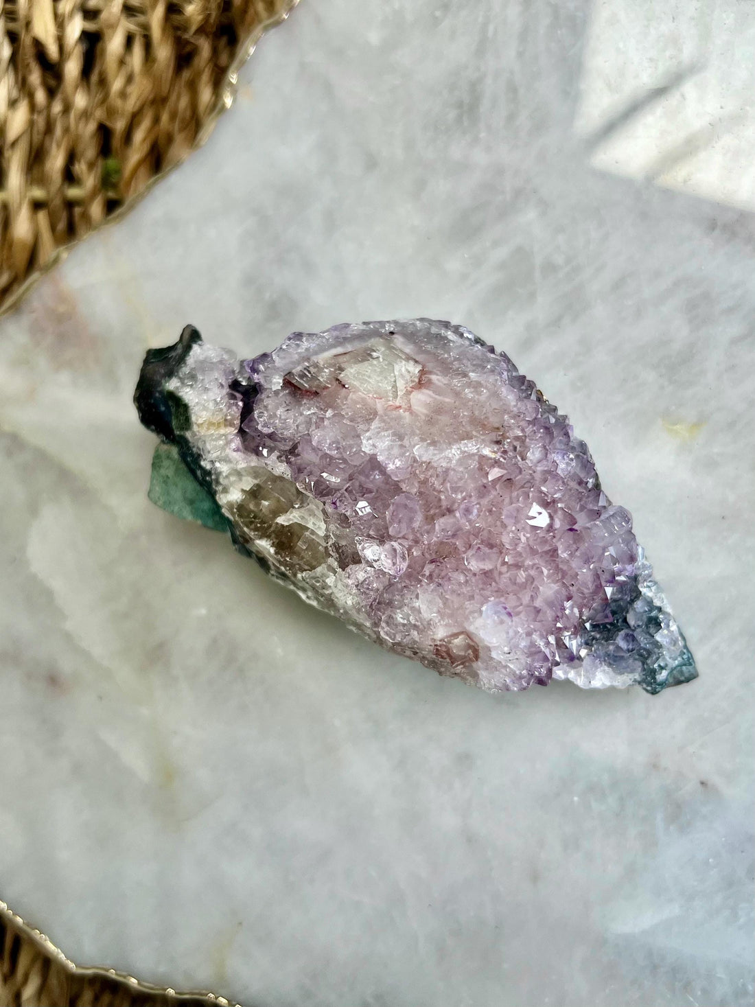 Natural Amethyst Flower Stalactite from Uruguay – Unique Formation, High-Energy Healing Crystal - US40, 164g