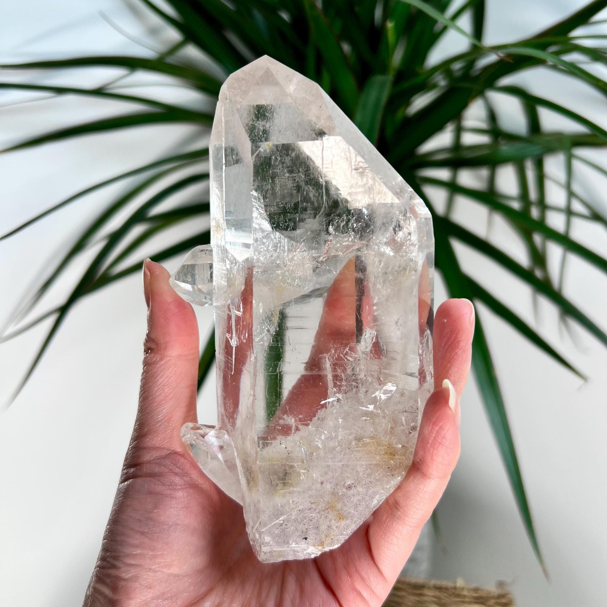 RARE Grade AAA Cathedral Lemurian Quartz – Unique Soulmate Bridge Formation with Rutile and Key,from Diamantina, Brazil LCC09, 574g