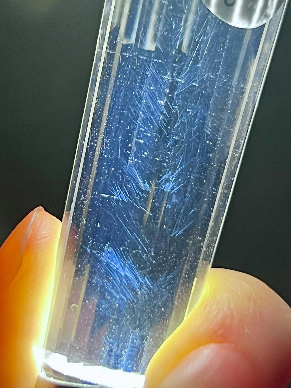 Grade AAA+ BLUE NEEDLE Lemurian Seed Quartz 24-Sided Vogel Wand - Top Quality, Perfectly Crafted, Travel Size LVT23, 44g