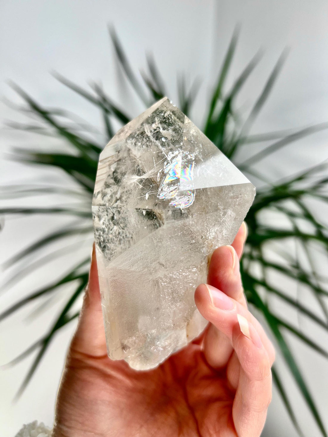 Grade AA+ Cathedral Lemurian Quartz Point with Rainbow, Rutile and Iron, Akashic Record Access - LCC35,167g
