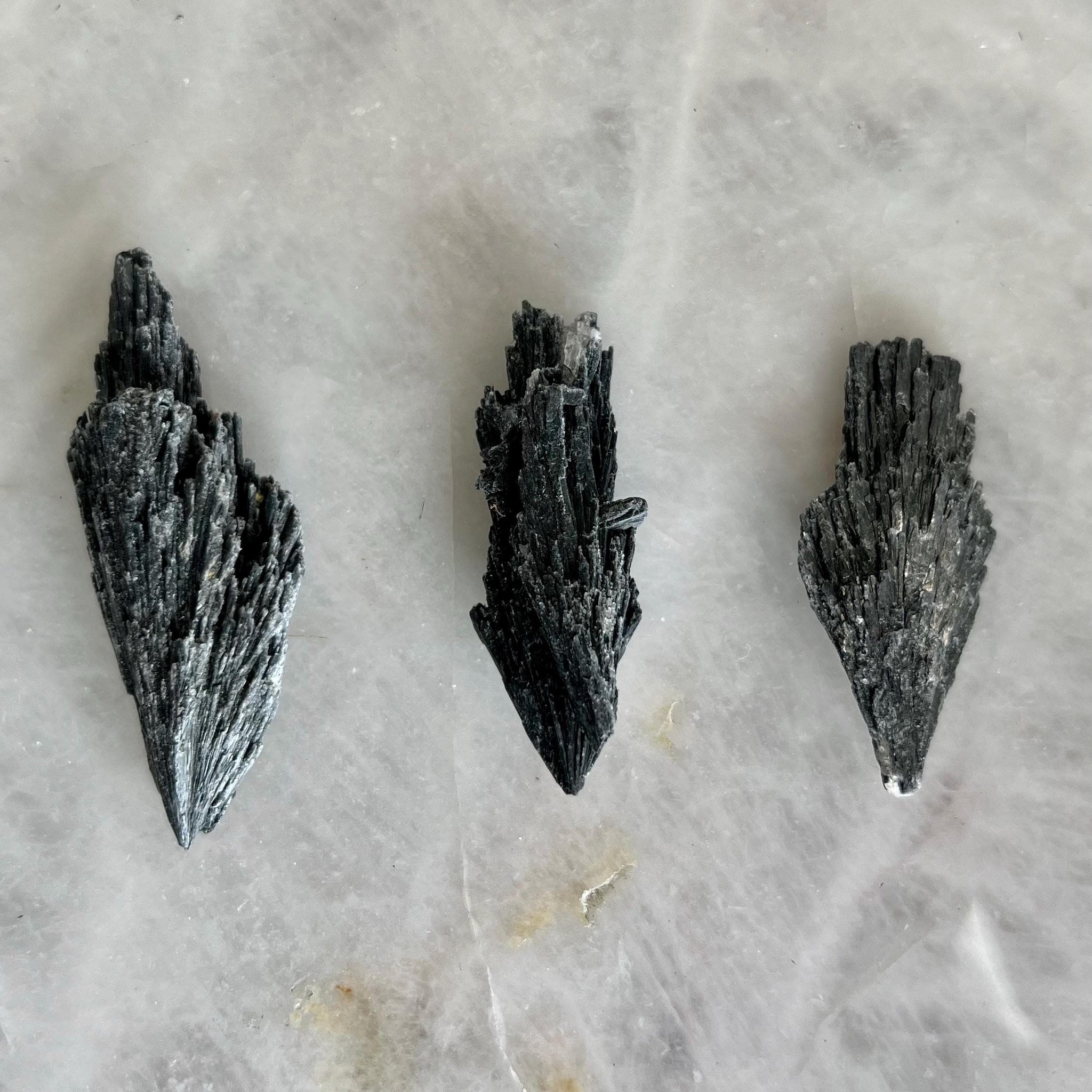 Grade A Natural Black Kyanite Crystal from Araçuaí, Minas Gerais – Hand Selected, Multiple Variations J - L