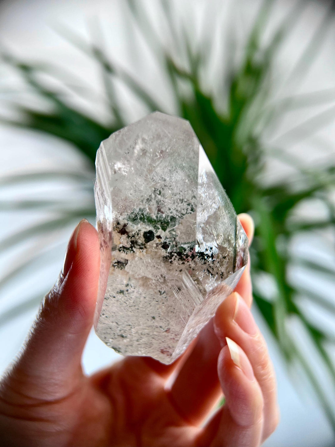 Grade AA+ Cathedral Lemurian Quartz Point with Hematite, Lodolite, Rutile, Self-Healed, from Diamantina, Brazil- LCC23, 87g