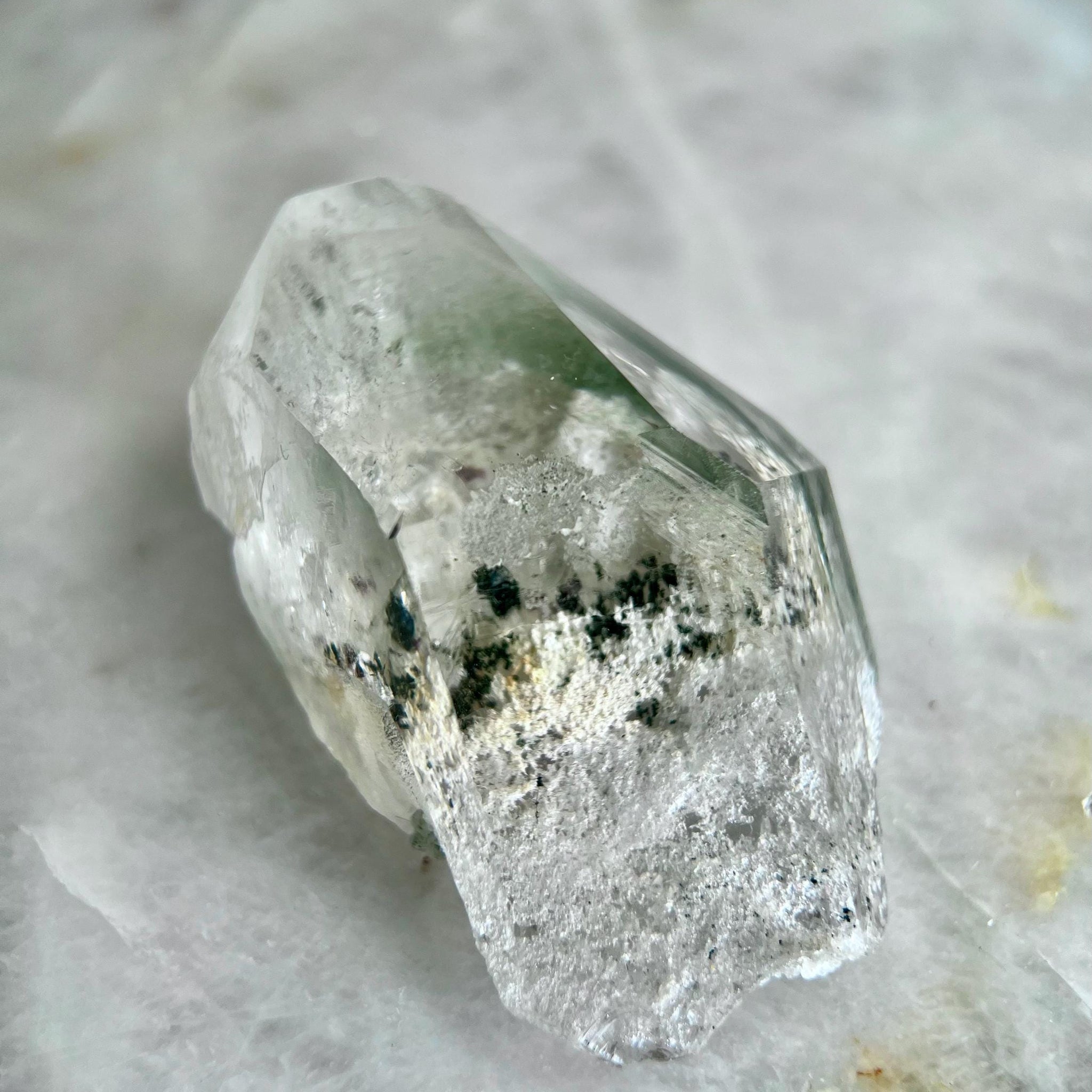 Grade AA+ Cathedral Lemurian Quartz Point with Hematite, Lodolite, Rutile, Self-Healed, from Diamantina, Brazil- LCC23, 87g
