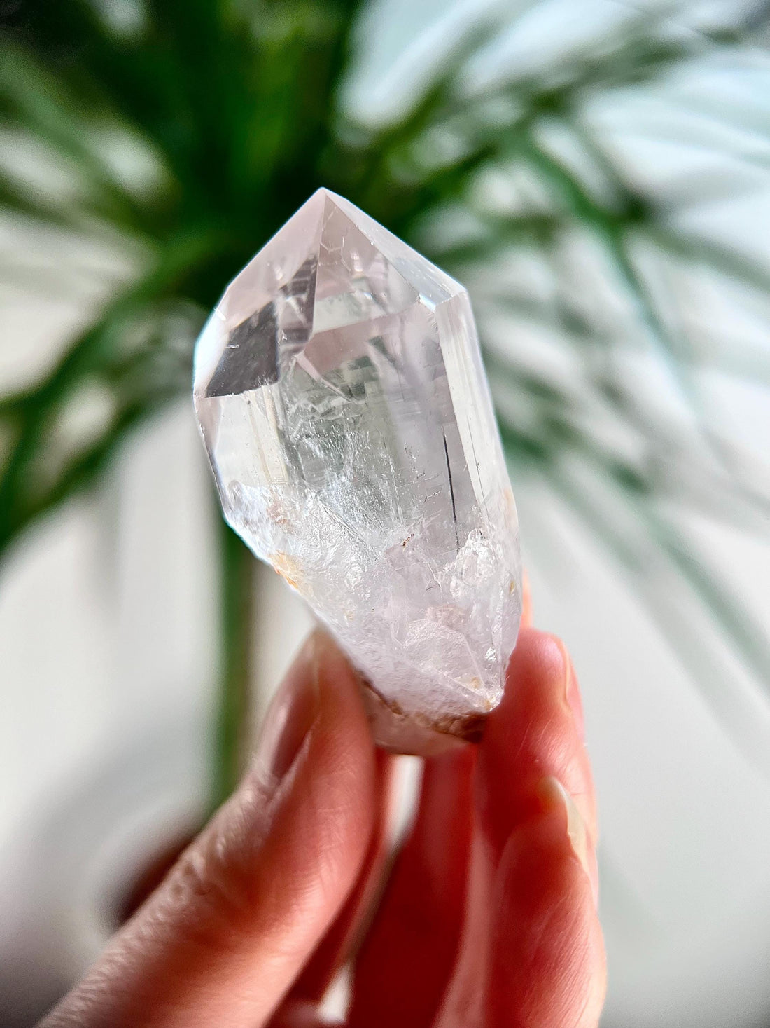 Grade AA+ Self-healed Cathedral Lemurian Quartz Point with Iron and Black Needle Rutile, from Diamantina, Brazil- LCC28, 52g