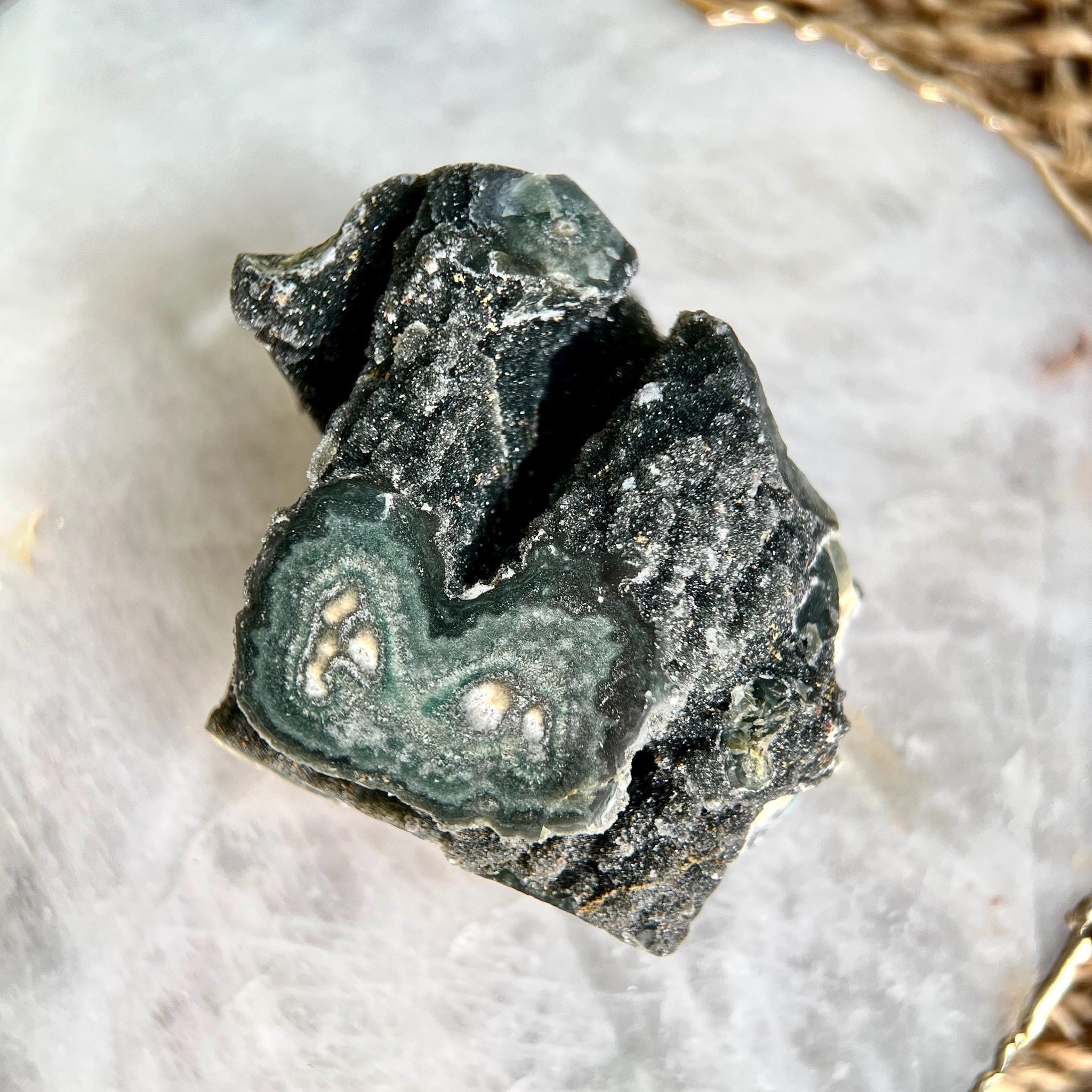 Grade AA Natural Jasper Stalactite Druzy Crystal– Heart, Root, and Third Eye Chakra Healing, US53, 215g
