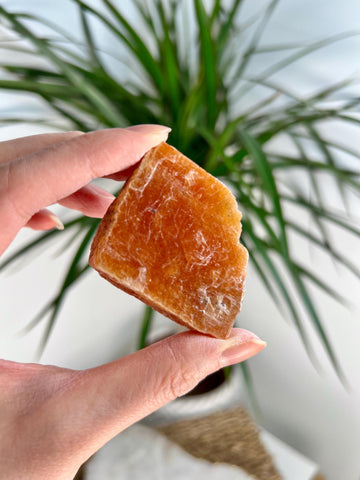 Grade A Natural Orange Calcite, Raw Crystal, Sacral, Solar Plexus Chakra, from Bahia Brazil CA11, 49g