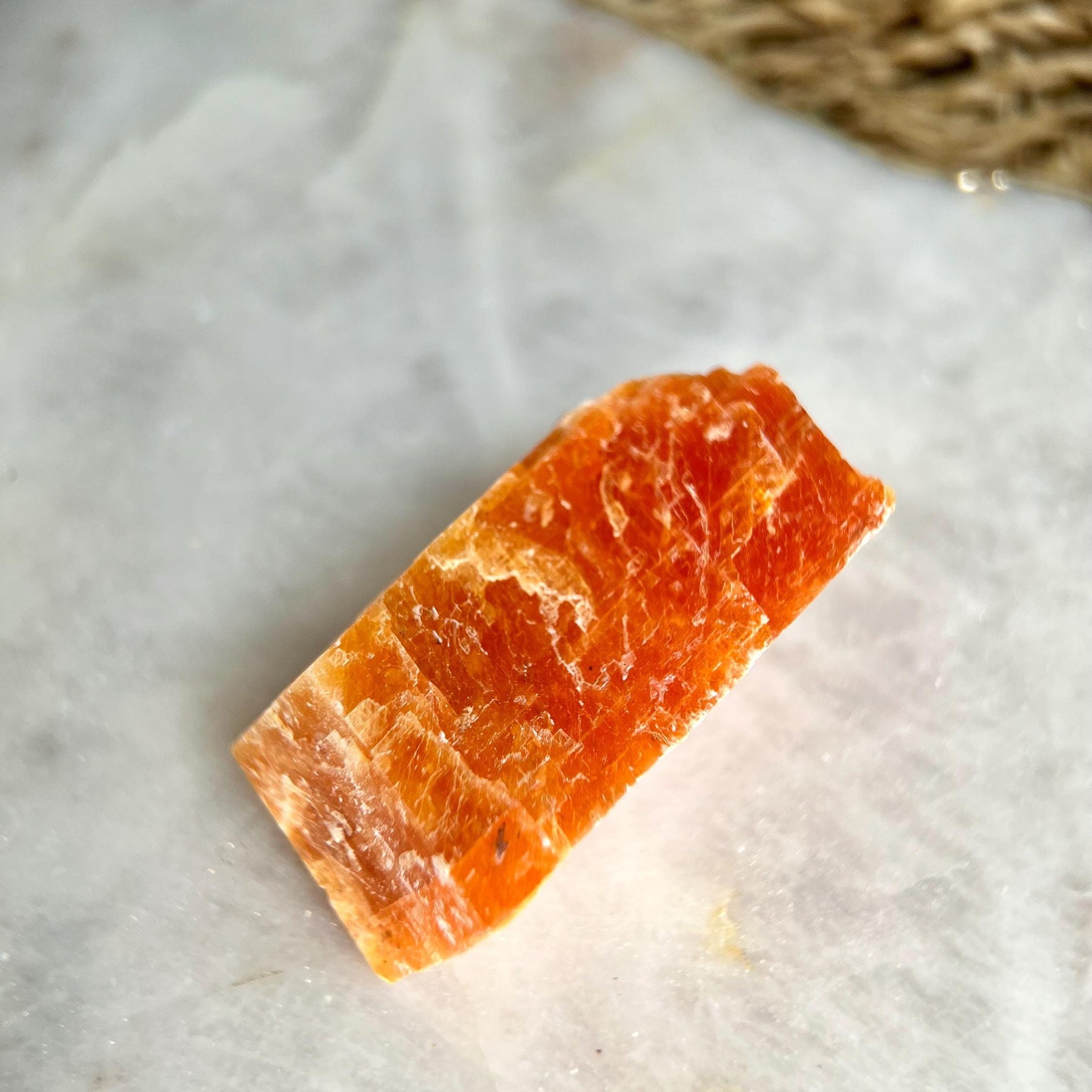 Grade A+ Natural Orange Calcite , Raw Crystal, Sacral, Solar Plexus Chakra, from Bahia Brazil CA08, 63g