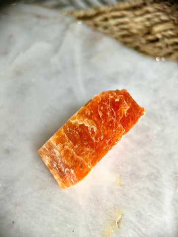 Grade A+ Natural Orange Calcite , Raw Crystal, Sacral, Solar Plexus Chakra, from Bahia Brazil CA08, 63g