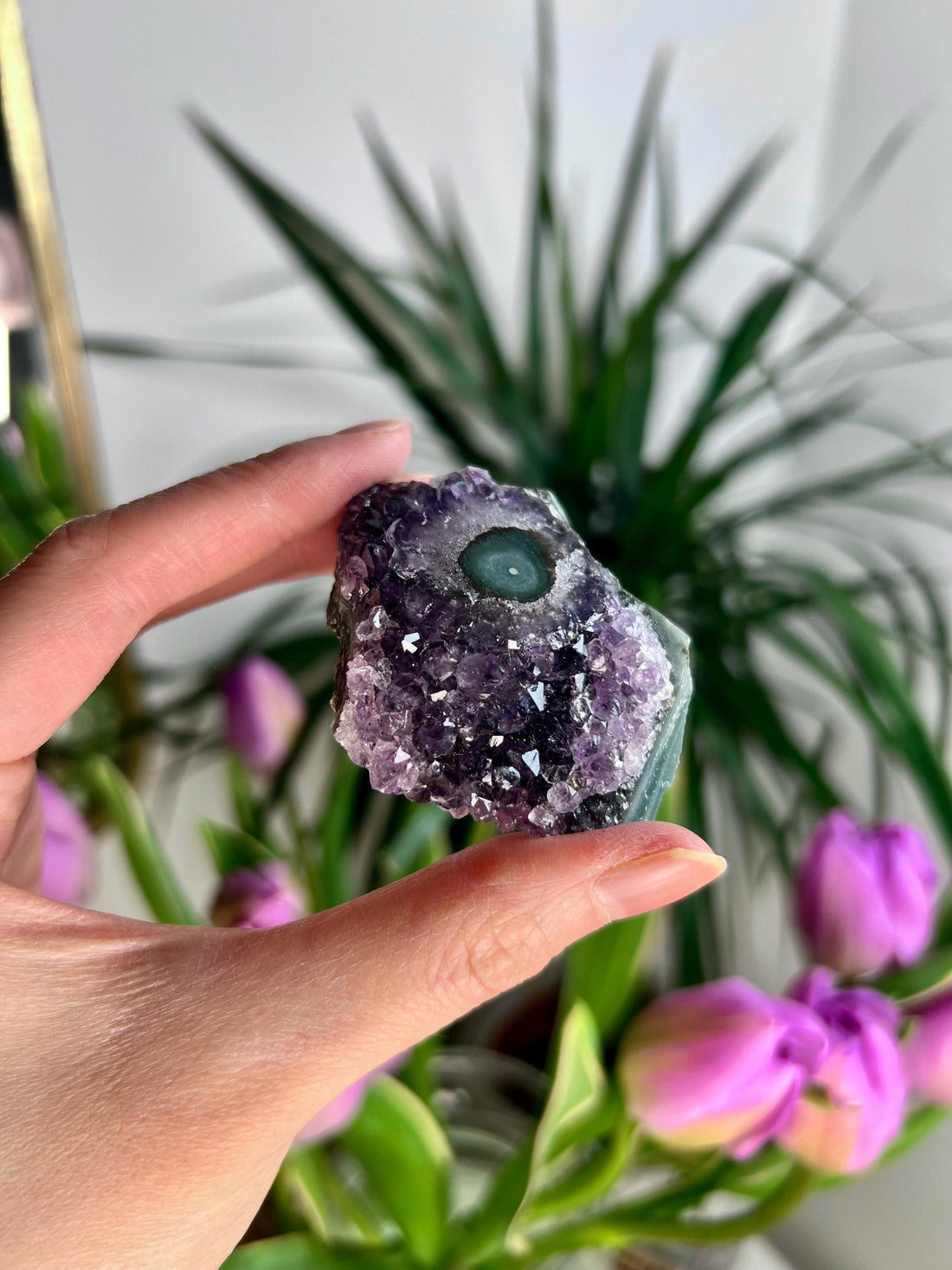 Grade AA Natural Amethyst Flower Stalactite from Uruguay – Unique Formation, High-Energy Healing Crystal - US63, 71g