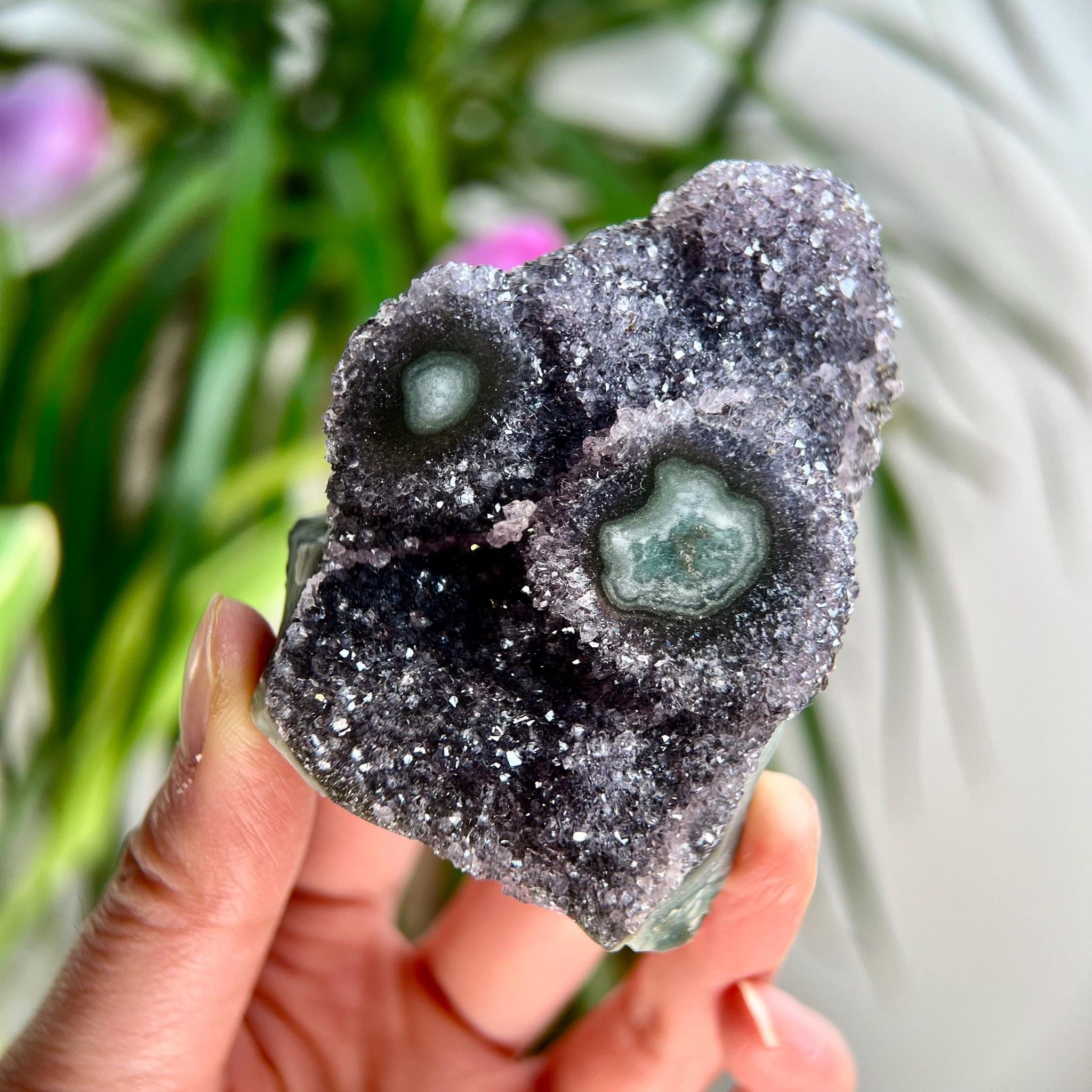 Grade A+ Natural Amethyst Flower Stalactite from Uruguay – Unique Formation, High-Energy Healing Crystal - US76, 131g