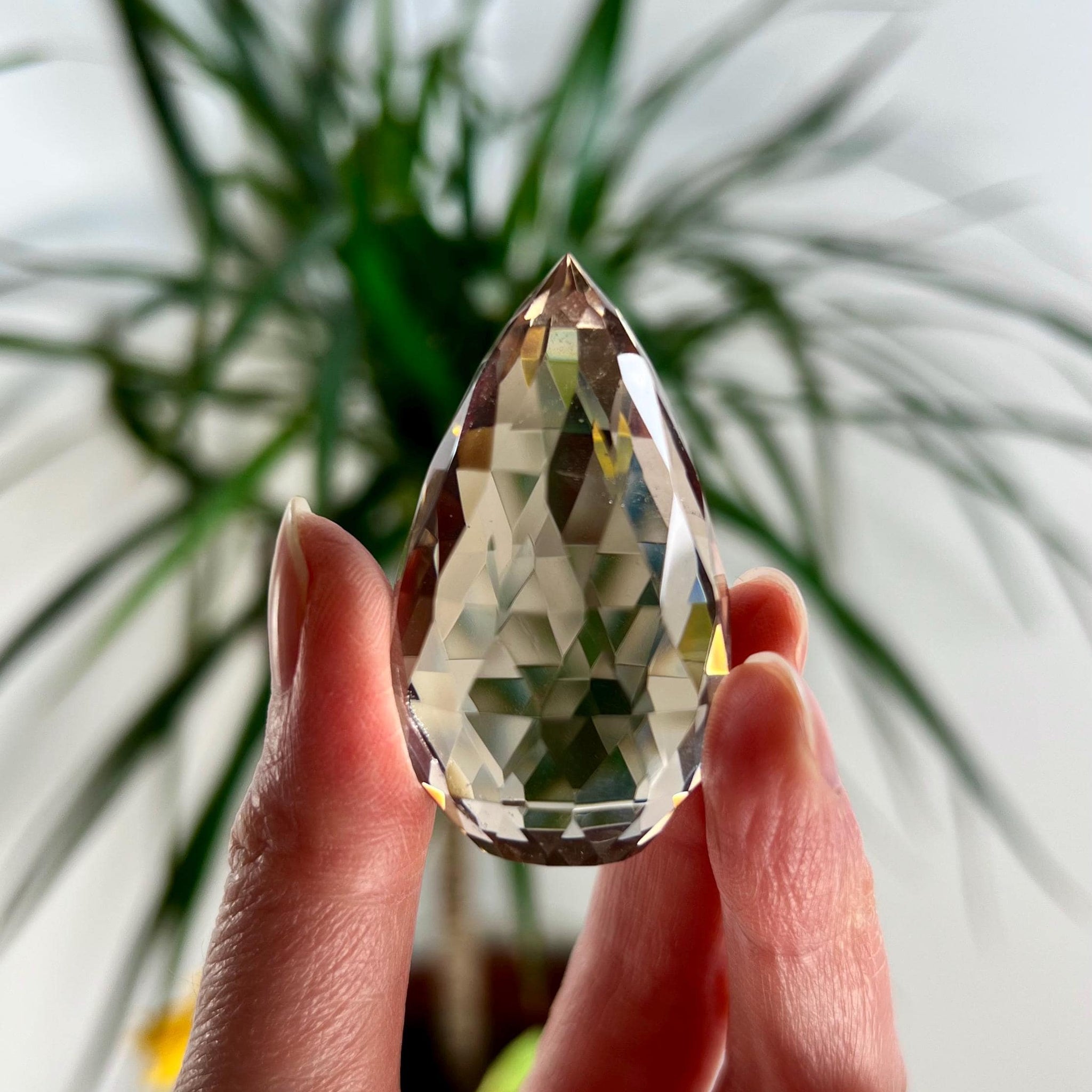 Top Grade Gem Faceted Smoky Lemurian Flame - Premium Quality, Healing, and Manifestation Crystal, DFH11, 45g