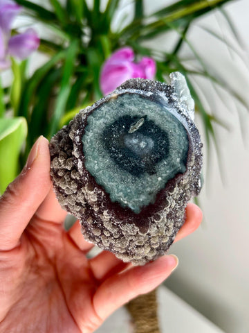 Grade AA Natural Jasper Stalactite Druzy Crystal– Heart, Root, and Third Eye Chakra Healing, US80, 171g