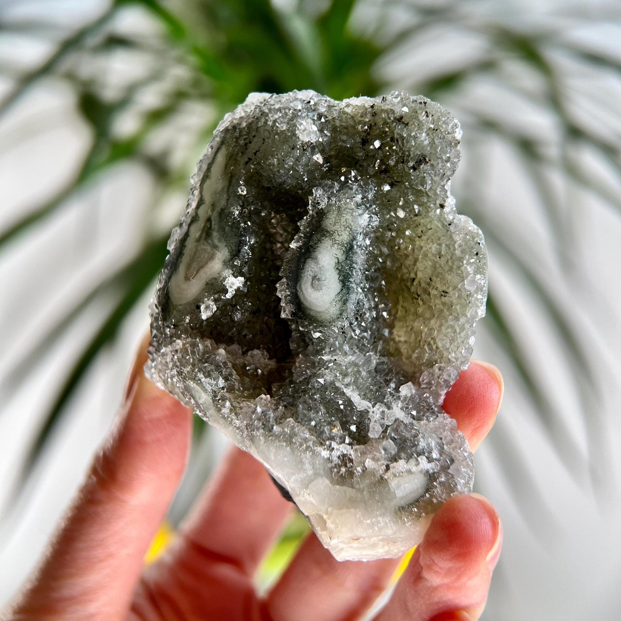 Grade A+ Natural Stalactite Druzy Crystal– Heart, Root, and Third Eye Chakra Healing, US52, 123g