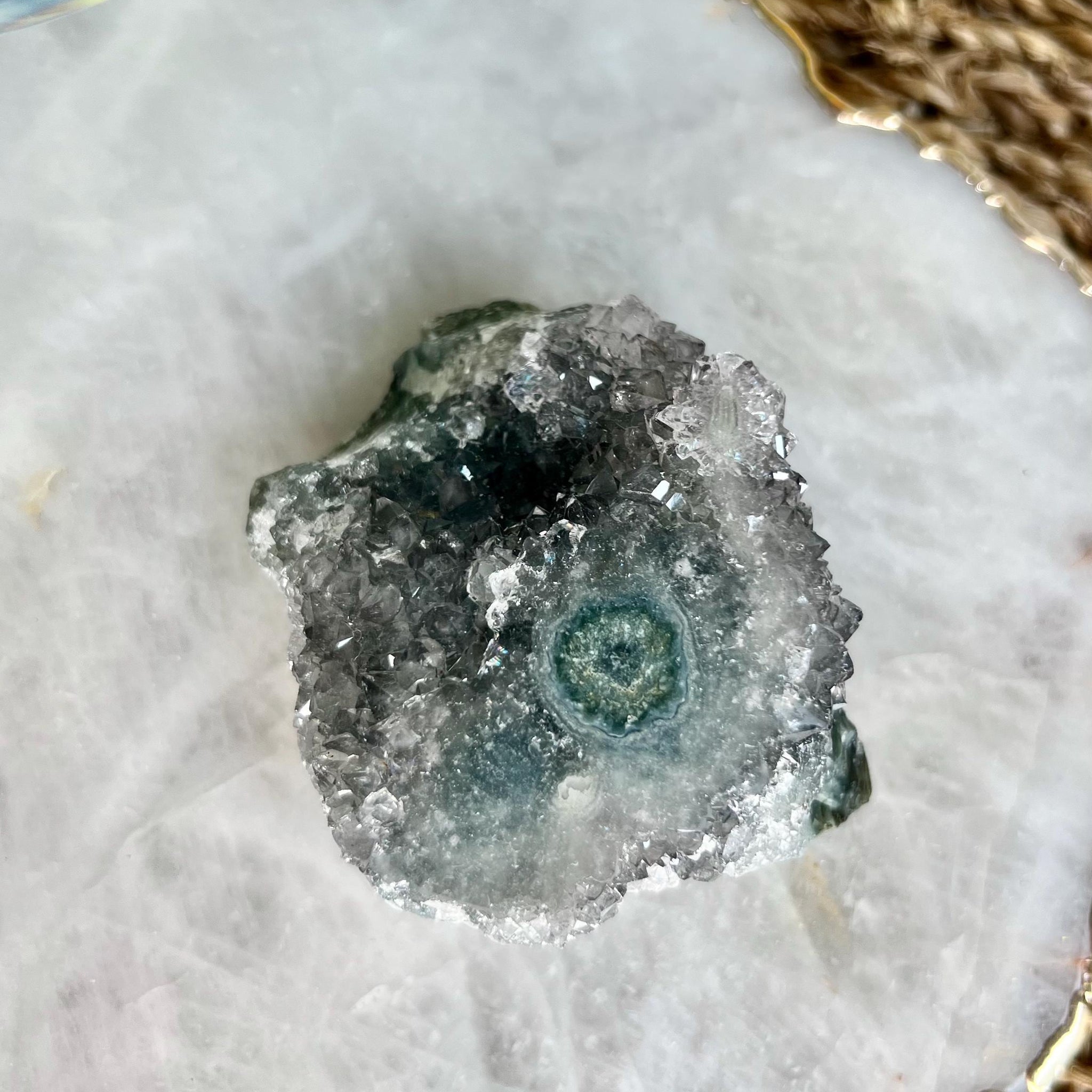 Grade A Natural Stalactite Druzy Crystal– Heart, Root, and Third Eye Chakra Healing, US54, 109g