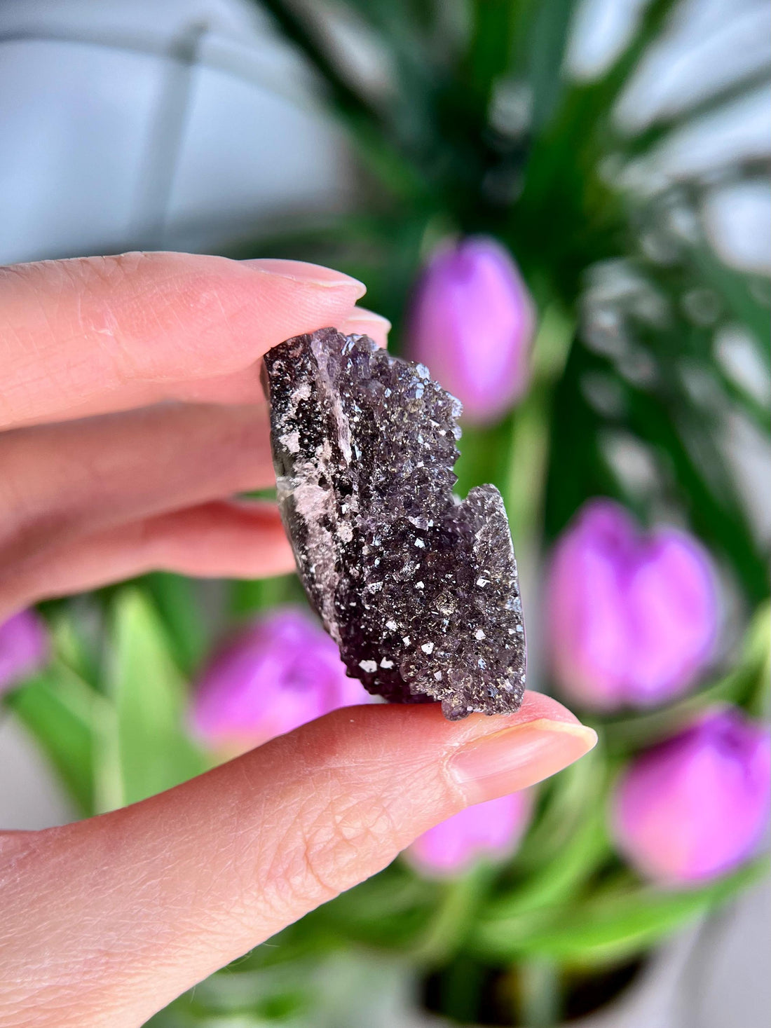 Grade A Natural Amethyst Flower Stalactite from Uruguay – Unique Formation, High-Energy Healing Crystal - US65, 39g