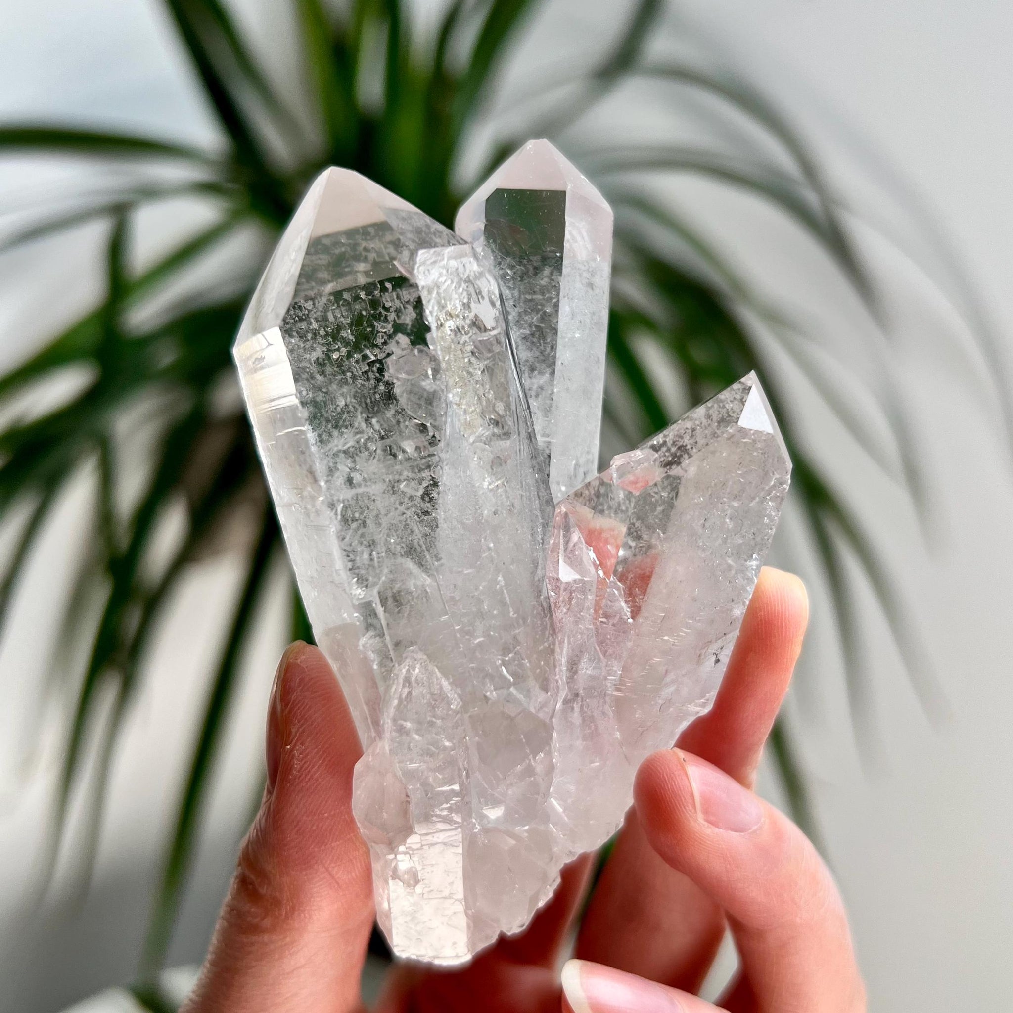 Grade AA Natural Etched Clear Quartz Cluster from Diamantina, 134g, CC09