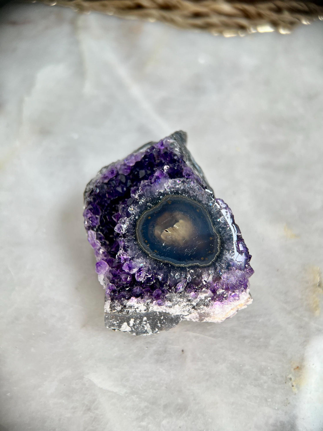 Grade AA Natural Amethyst Flower Stalactite from Uruguay – Unique Formation, High-Energy Healing Crystal - US111, 91g