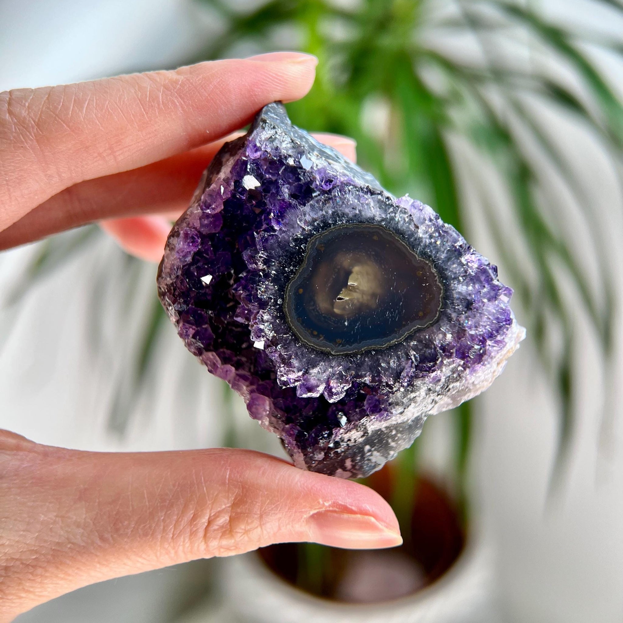 Grade AA Natural Amethyst Flower Stalactite from Uruguay – Unique Formation, High-Energy Healing Crystal - US111, 91g