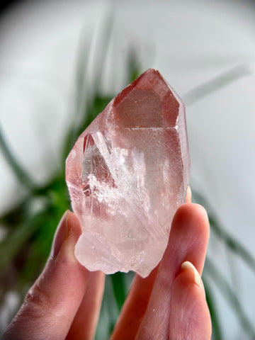 Grade AAA 100% Natural Pink Lemurian Quartz Point–Heart-Activating Love,Wisdom & Divine Connection,from Diamantina - PL08, 79g
