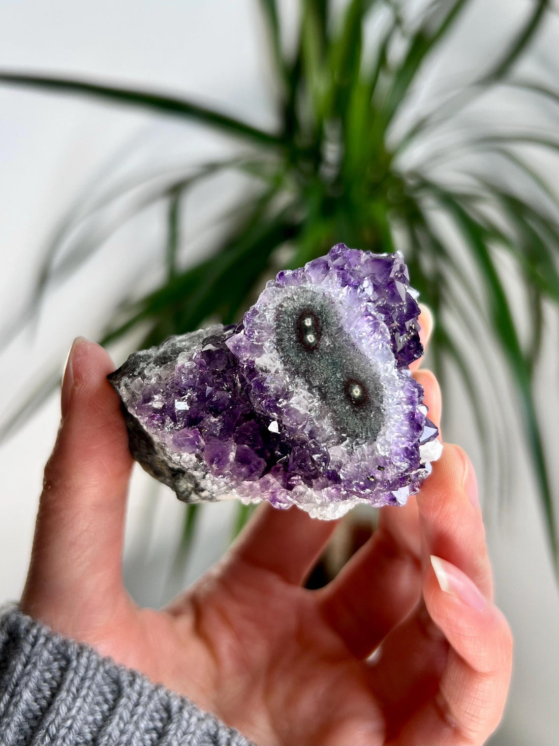 Grade AA Natural Amethyst Stalactite from Uruguay – Unique Formation, High-Energy Healing Crystal - US89, 108g