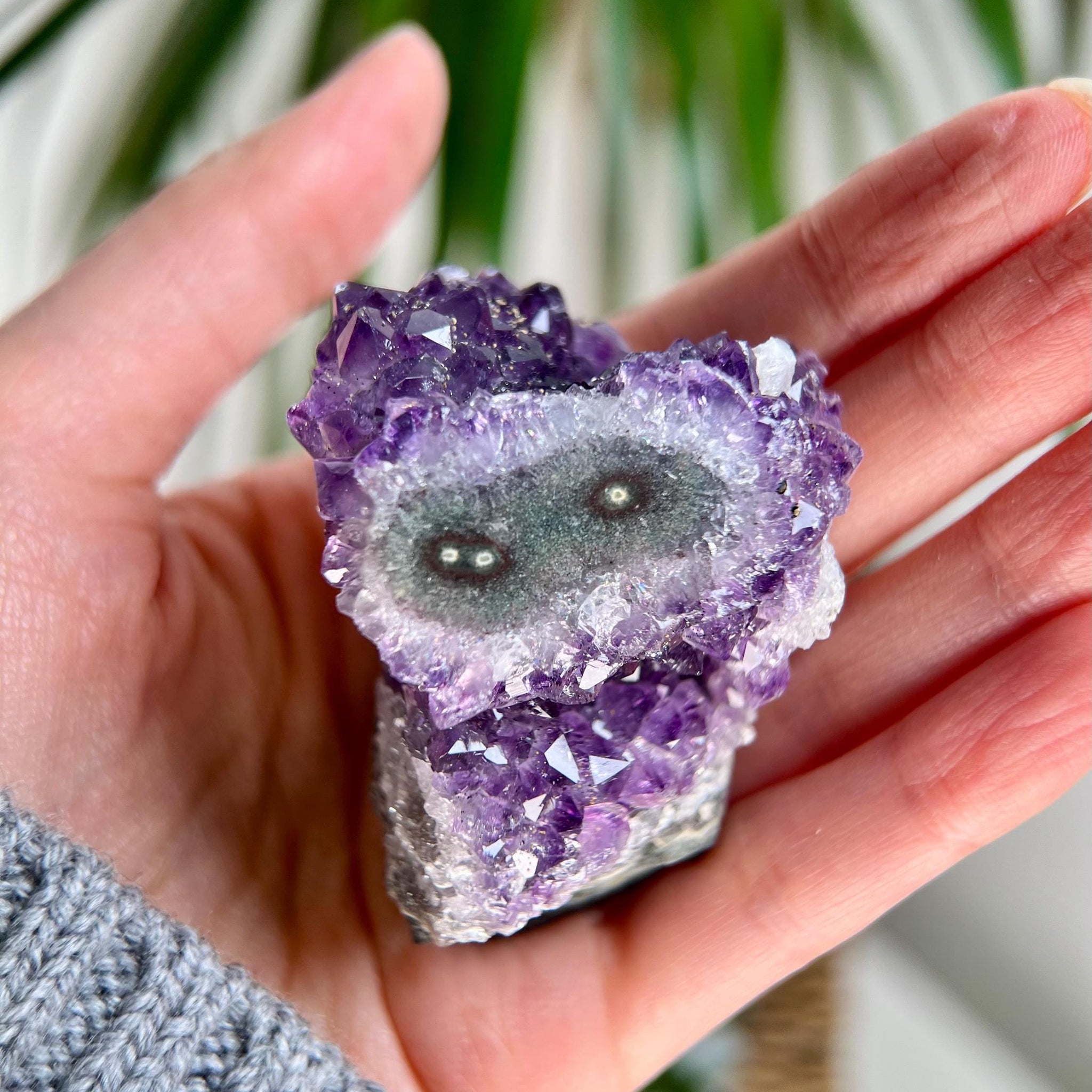 Grade AA Natural Amethyst Stalactite from Uruguay – Unique Formation, High-Energy Healing Crystal - US89, 108g