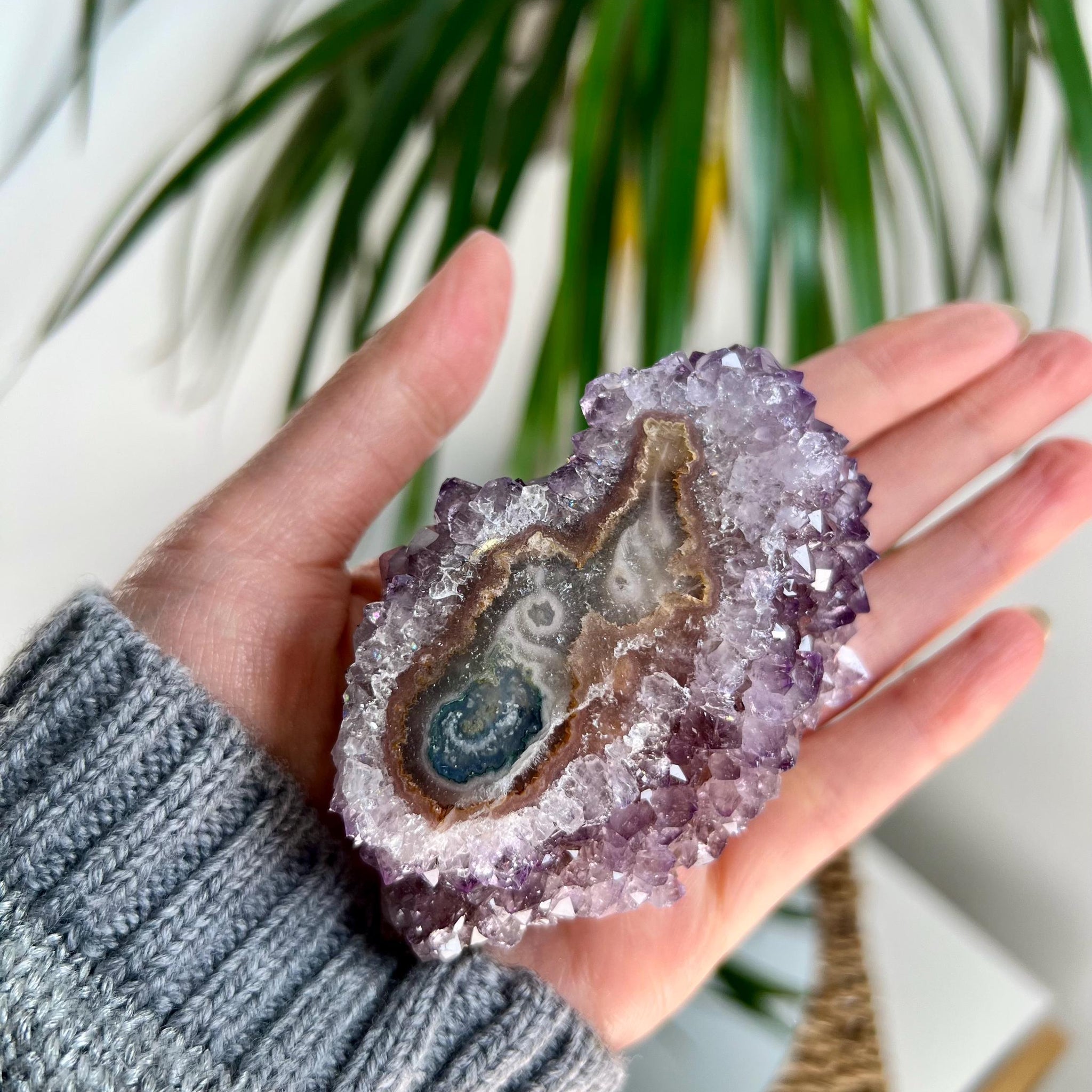 Grade A Natural Amethyst Stalactite from Uruguay – Unique Formation, High-Energy Healing Crystal - US93, 182g