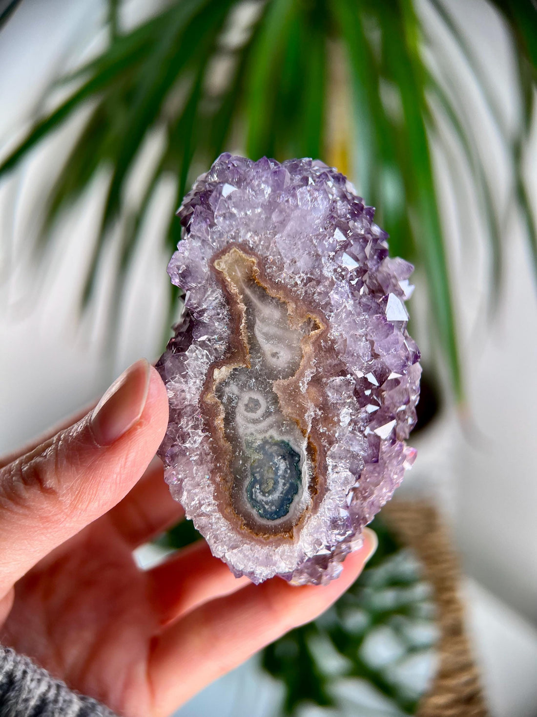 Grade A Natural Amethyst Stalactite from Uruguay – Unique Formation, High-Energy Healing Crystal - US93, 182g