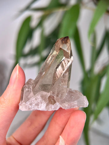 Grade AAA Natural Etched Smoky Quartz Cluster, Penetration with Rainbow from Bahia, Brazil SCC14, 44g