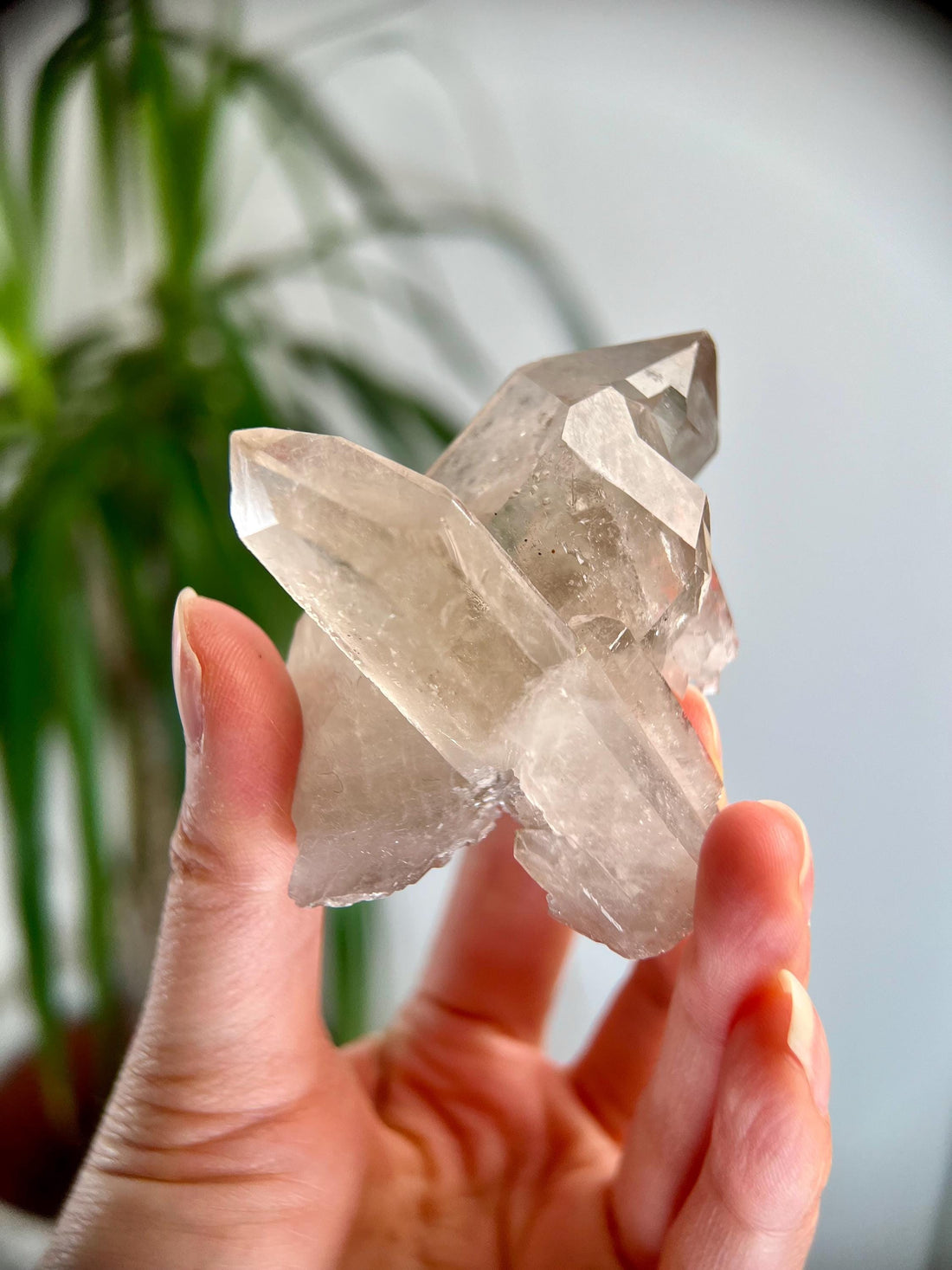 Grade AA+ Natural Etched Smoky Quartz Cluster, Self-Healed with Penetration from Bahia, Brazil SCC02, 98g